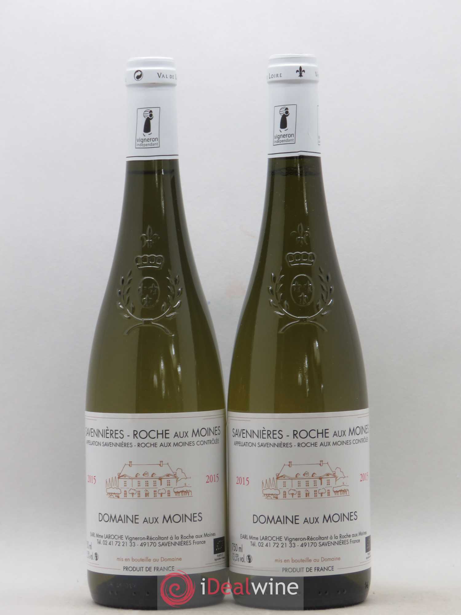 Savennières Roche aux Moines Domaine aux Moines T. Laroche 2015 - Posten von 2 Flaschen - 0