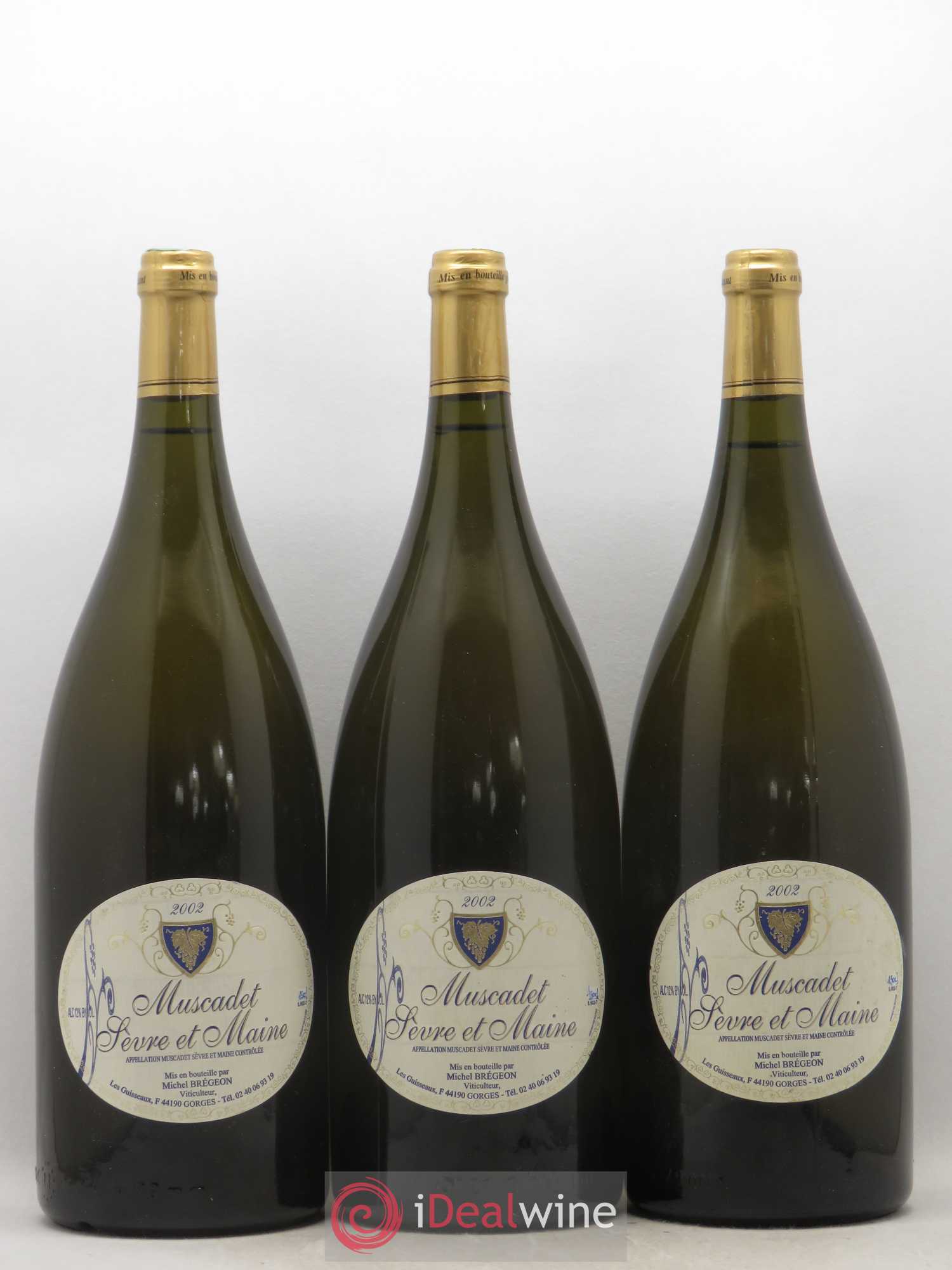 Muscadet-Sèvre-et-Maine Michel Brégeon 2002 - Posten von 3 Magnum - 0