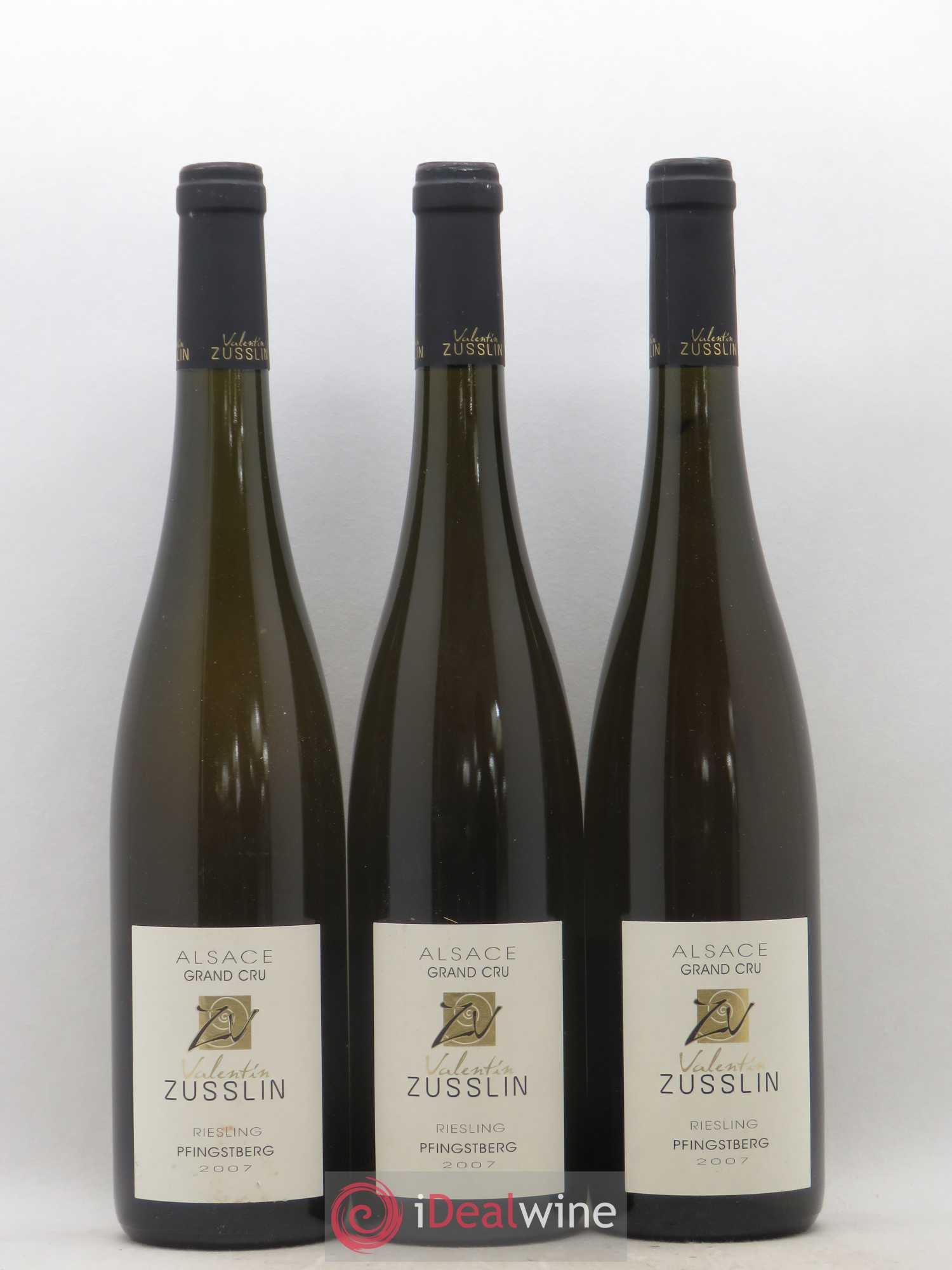 Alsace Riesling Grand Cru Pfingstberg Valentin Zusslin (Domaine) 2007 - Lot de 3 bouteilles - 0