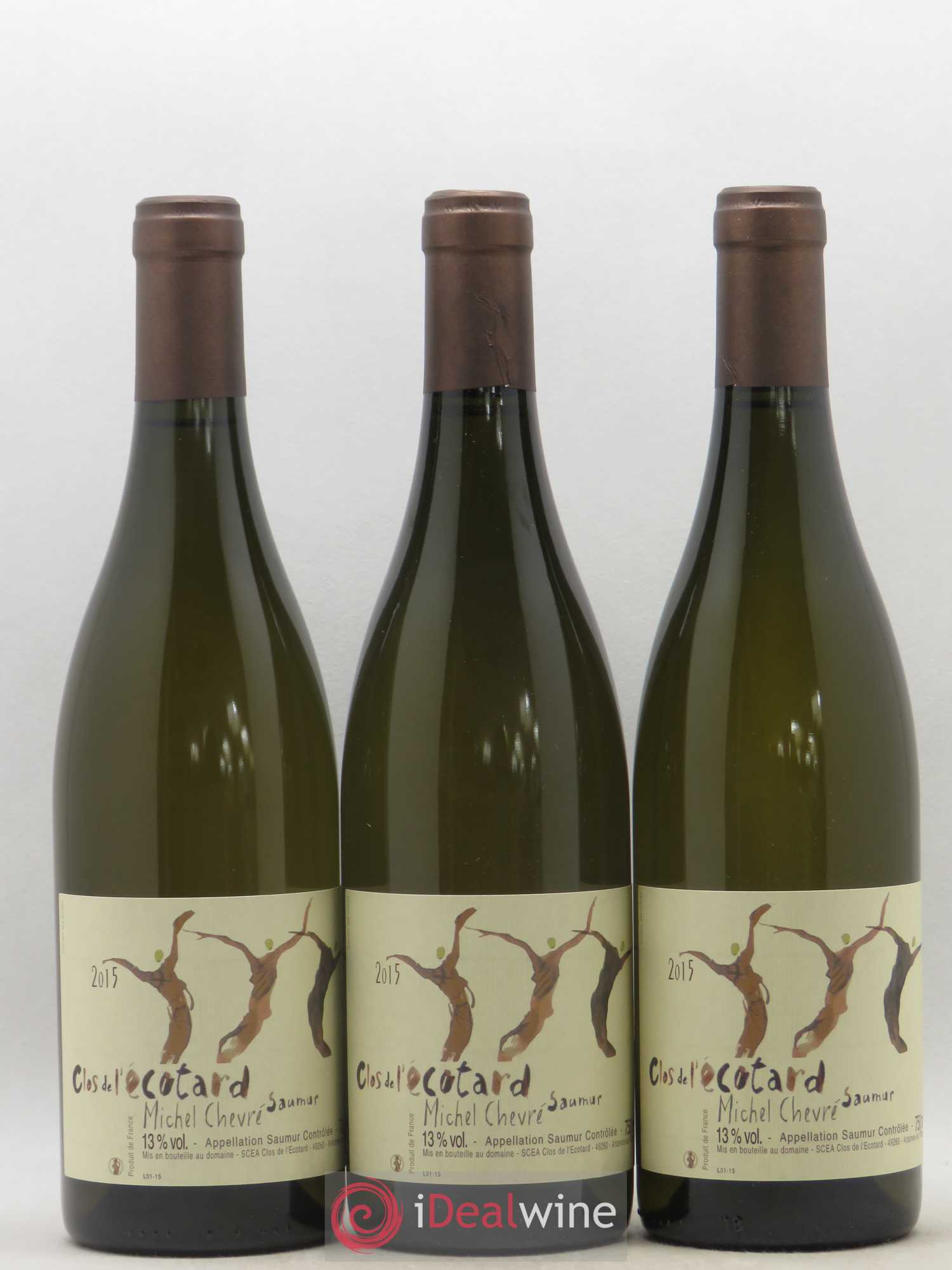 Saumur Clos de l'écotard Michel Chevré 2015 - Lot de 3 bouteilles - 0