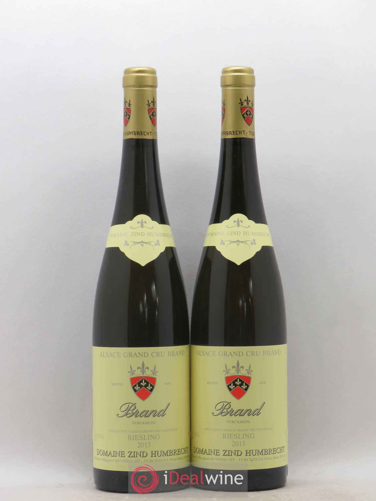 Alsace Riesling Grand Cru Brand Zind-Humbrecht (Domaine) 2015 - Lot de 2 bouteilles - 0