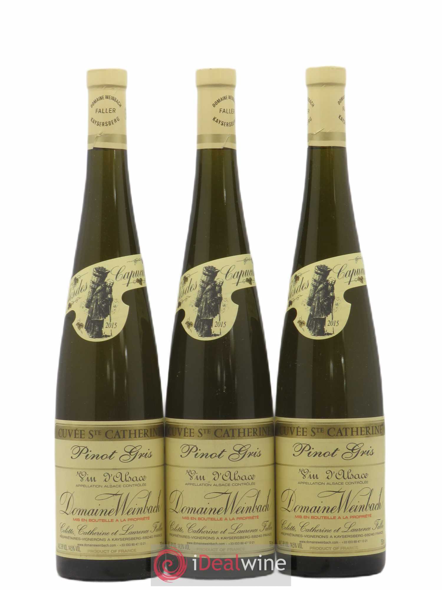 Alsace Pinot Gris Cuvée Sainte Catherine Weinbach (Domaine) 2015 - Lot de 3 bouteilles - 0
