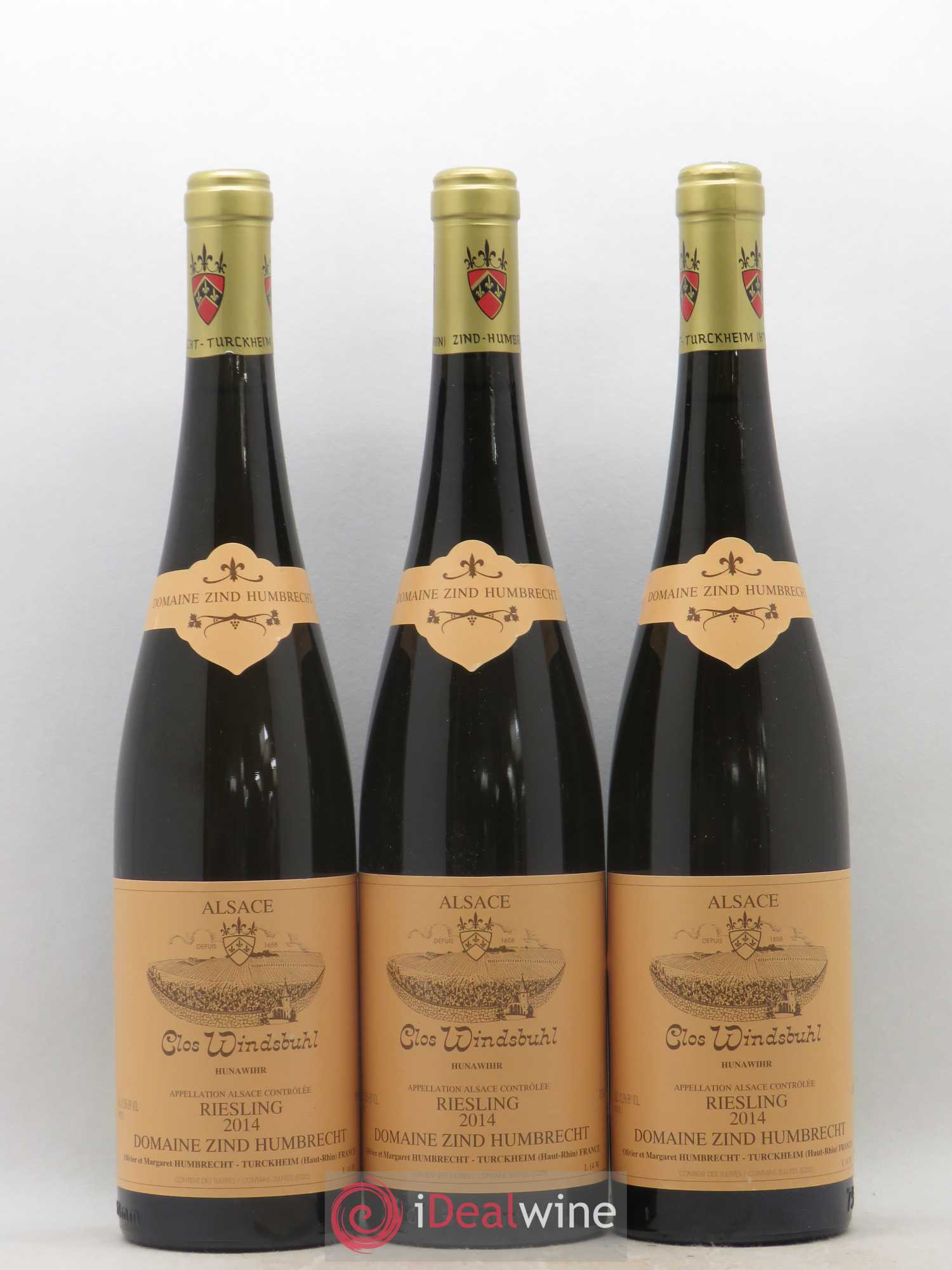 Alsace Riesling Clos Windsbuhl Zind-Humbrecht (Domaine) 2014 - Lot de 3 bouteilles - 0