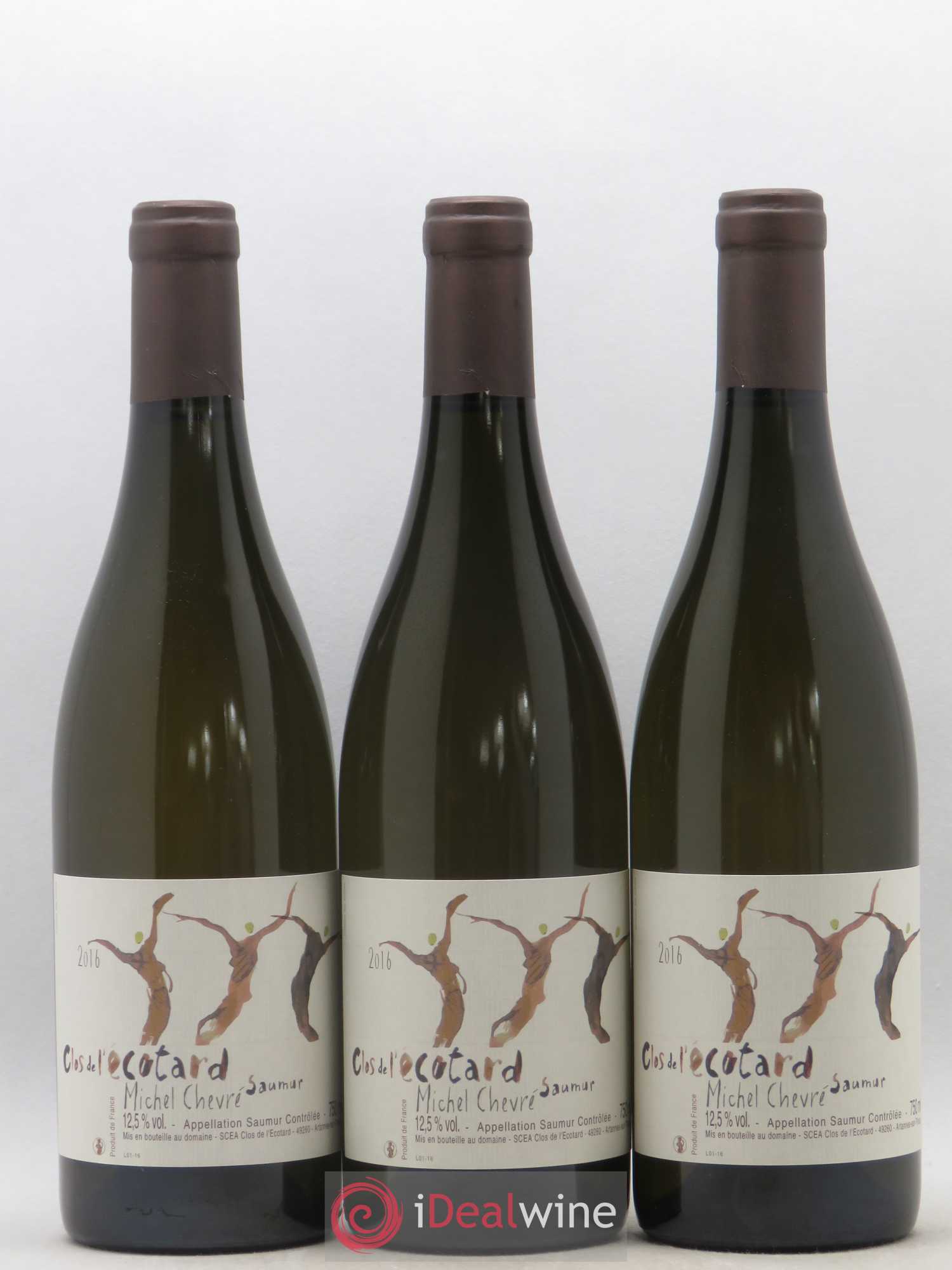 Saumur Clos de l'Ecotard - Michel Chevré 2016 - Lot de 3 bouteilles - 0