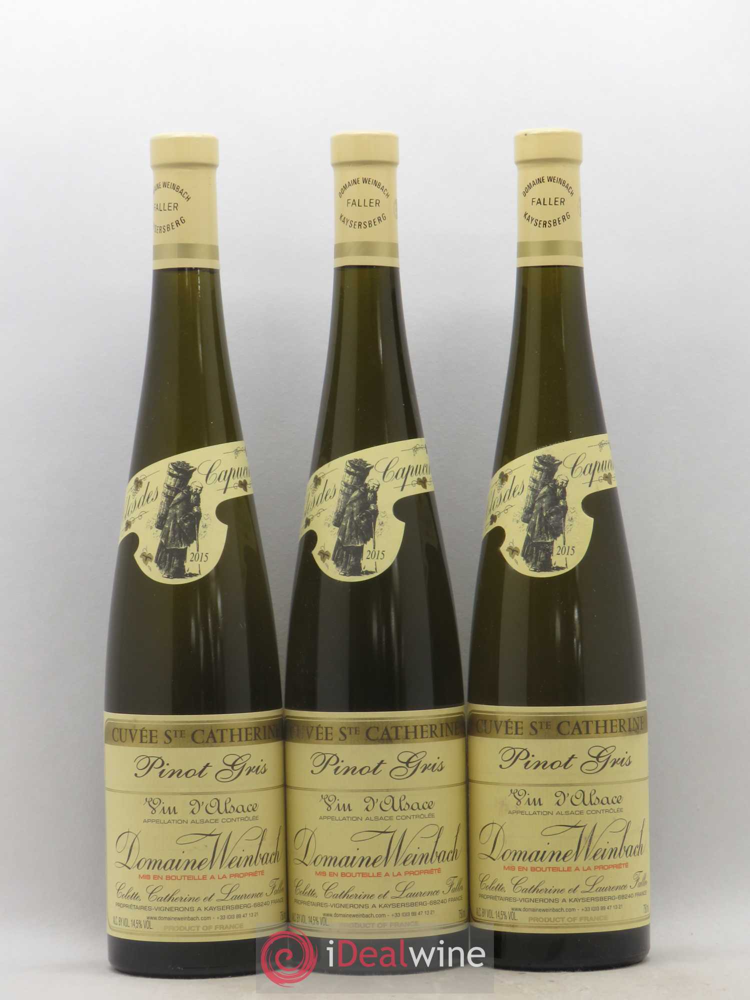 Alsace Pinot Gris Cuvée Sainte Catherine Weinbach (Domaine) 2015 - Lot de 6 bouteilles - 1