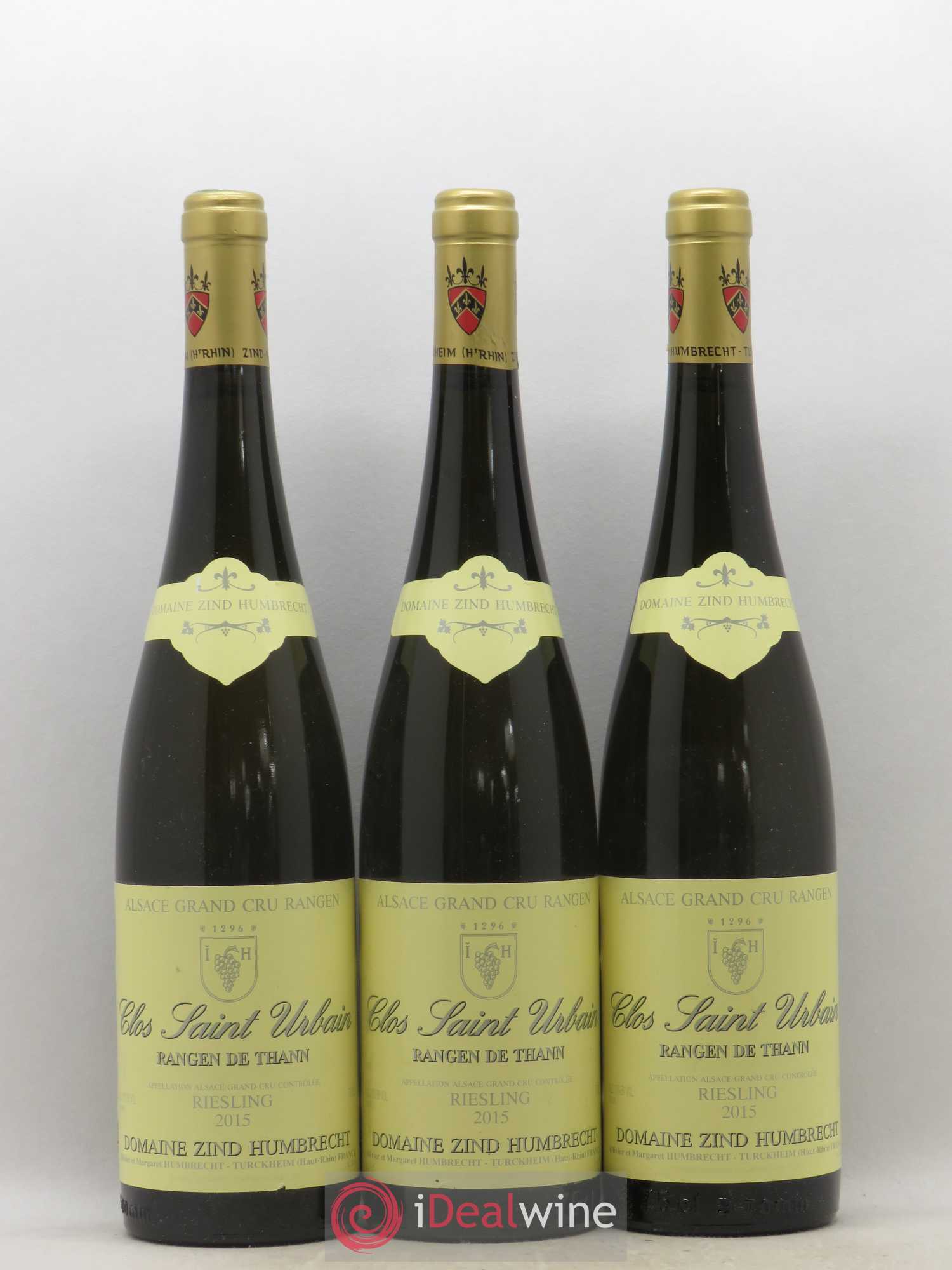 Alsace Riesling Grand Cru Rangen de Thann Clos Saint Urbain Zind-Humbrecht (Domaine) 2015 - Lot de 3 bouteilles - 0
