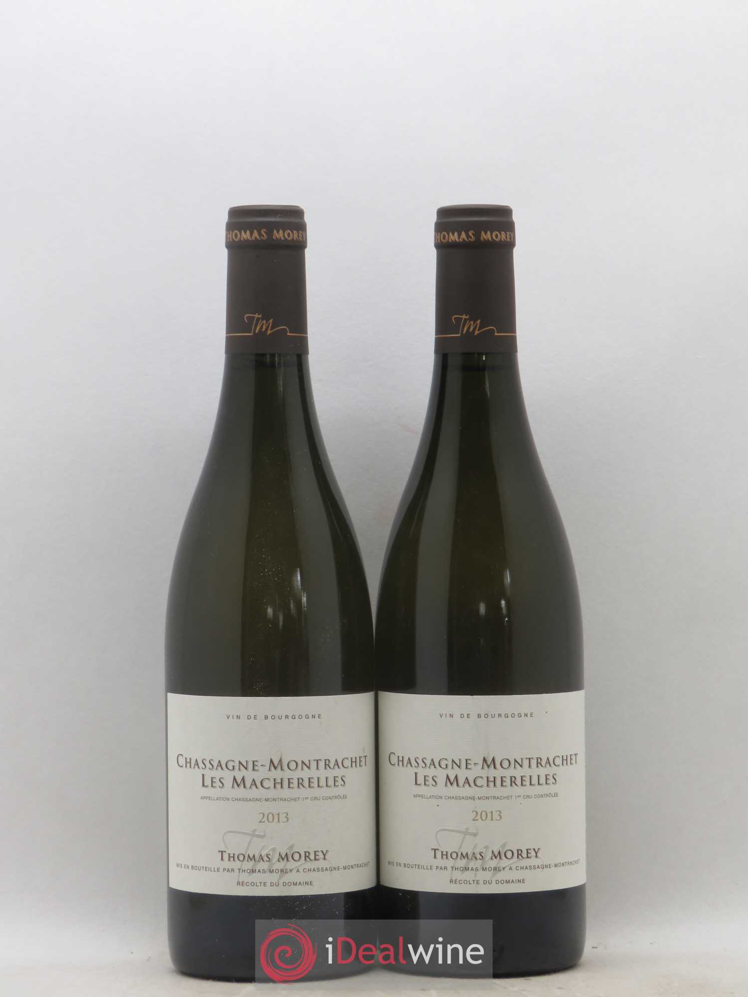 Chassagne-Montrachet 1er Cru Les Macherelles Thomas Morey 2013 - Lotto di 2 bottiglie - 0