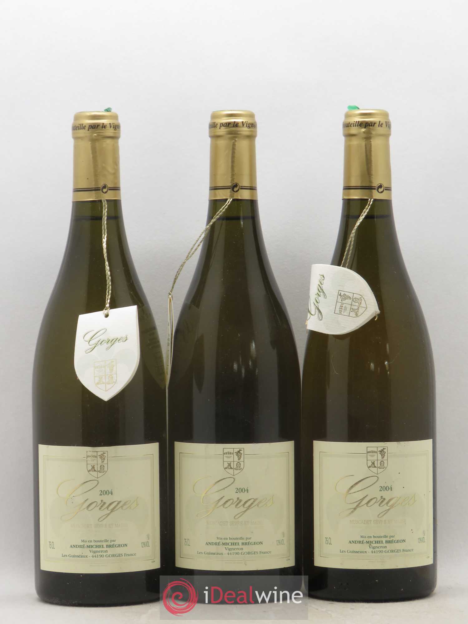 Muscadet-Sèvre-et-Maine André-Michel Bregeon (Domaine) 2004 - Lot de 3 bouteilles - 0