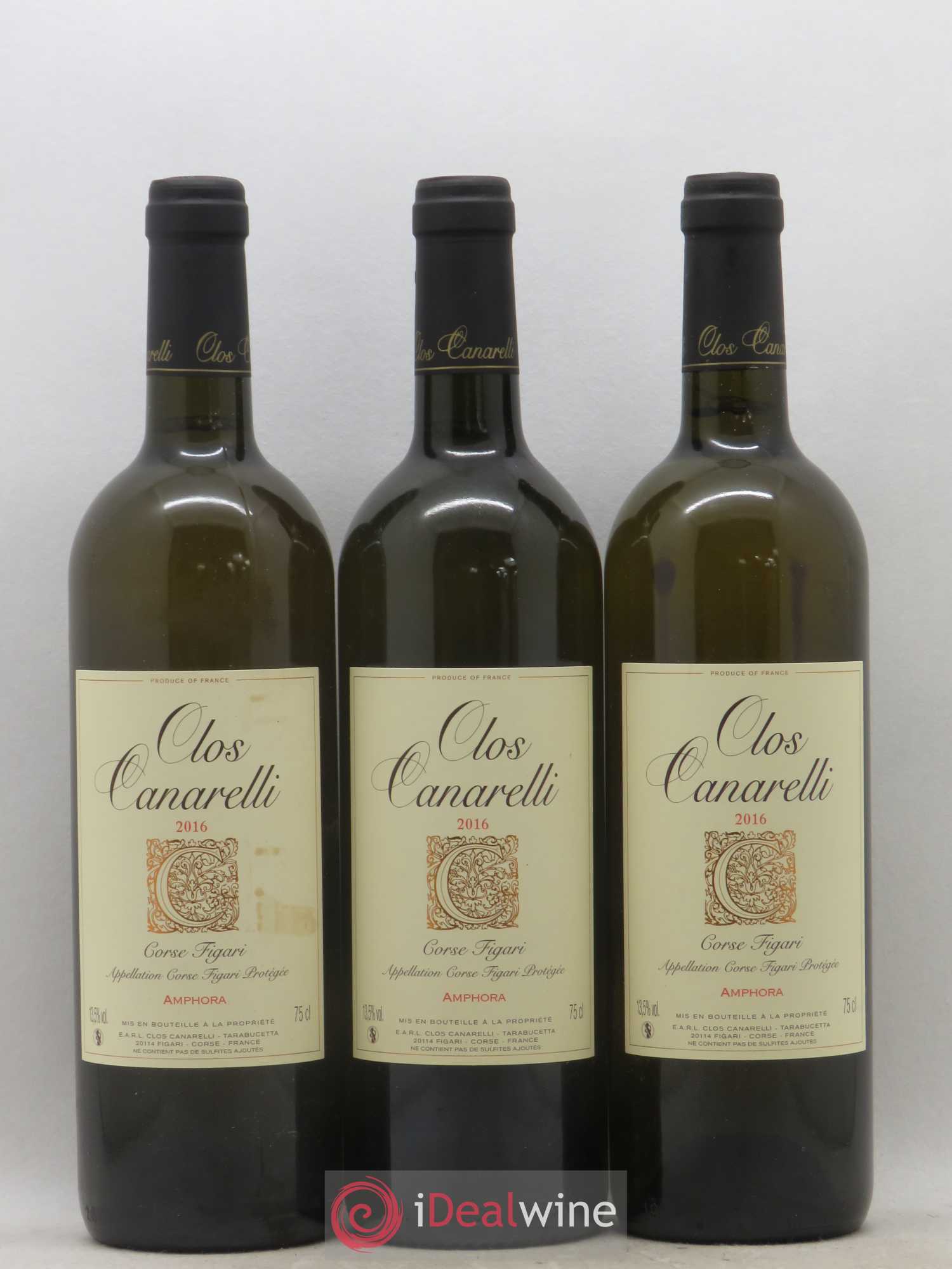 Figari Amphora Clos Canarelli 2016 - Lot de 3 bouteilles - 0