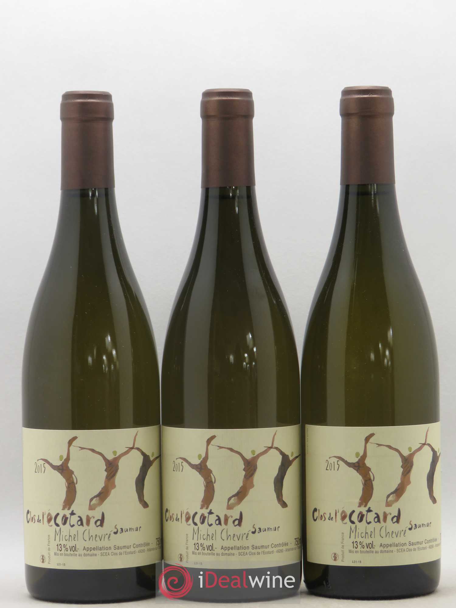Saumur Clos de l'écotard Michel Chevré 2015 - Lot de 3 bouteilles - 0