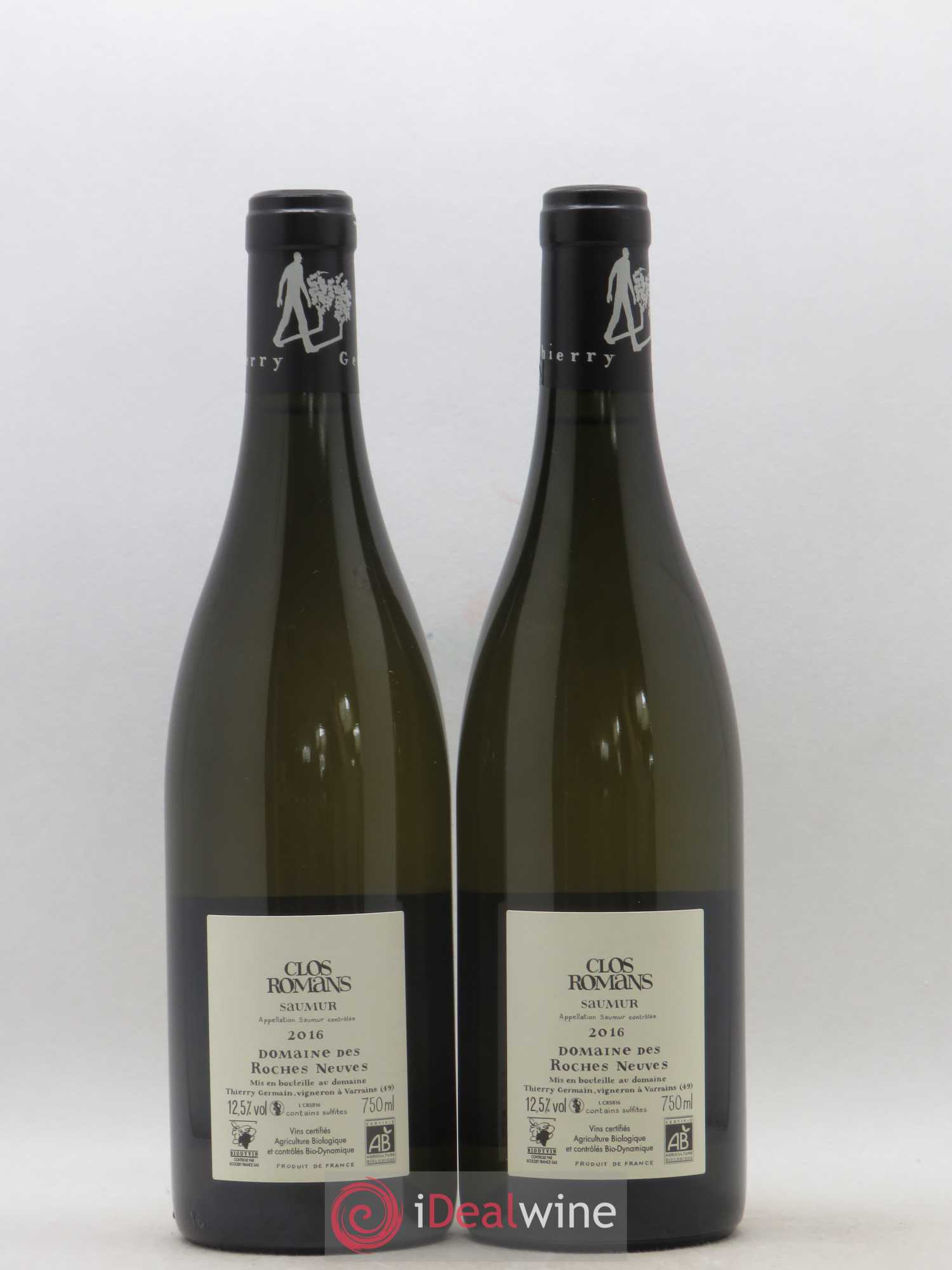 Saumur Clos Romans Domaine des Roches Neuves - Thierry Germain 2016 - Lot de 2 bouteilles - 1