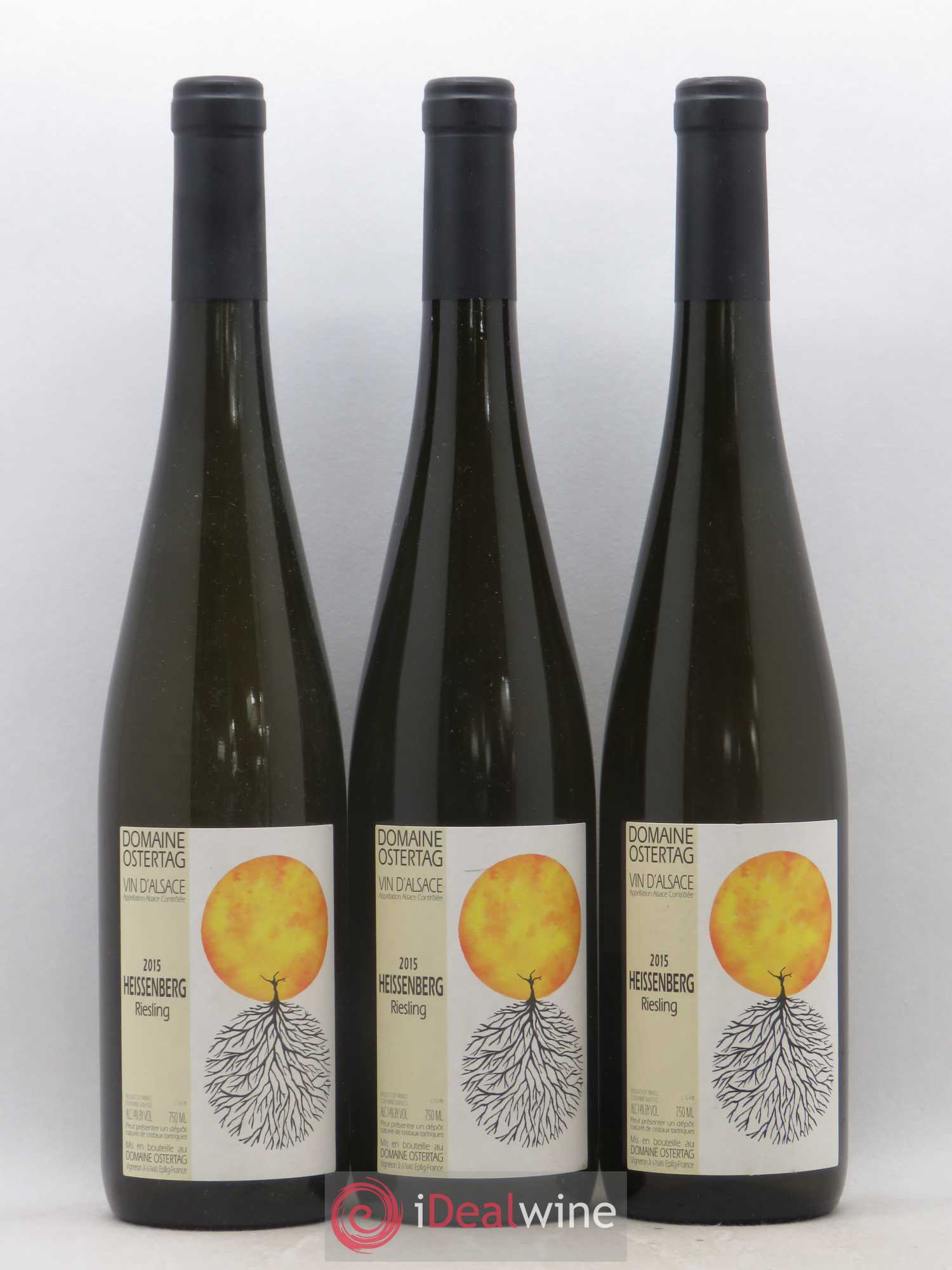 Alsace Riesling Heissenberg Ostertag (Domaine) 2015 - Lot de 3 bouteilles - 0