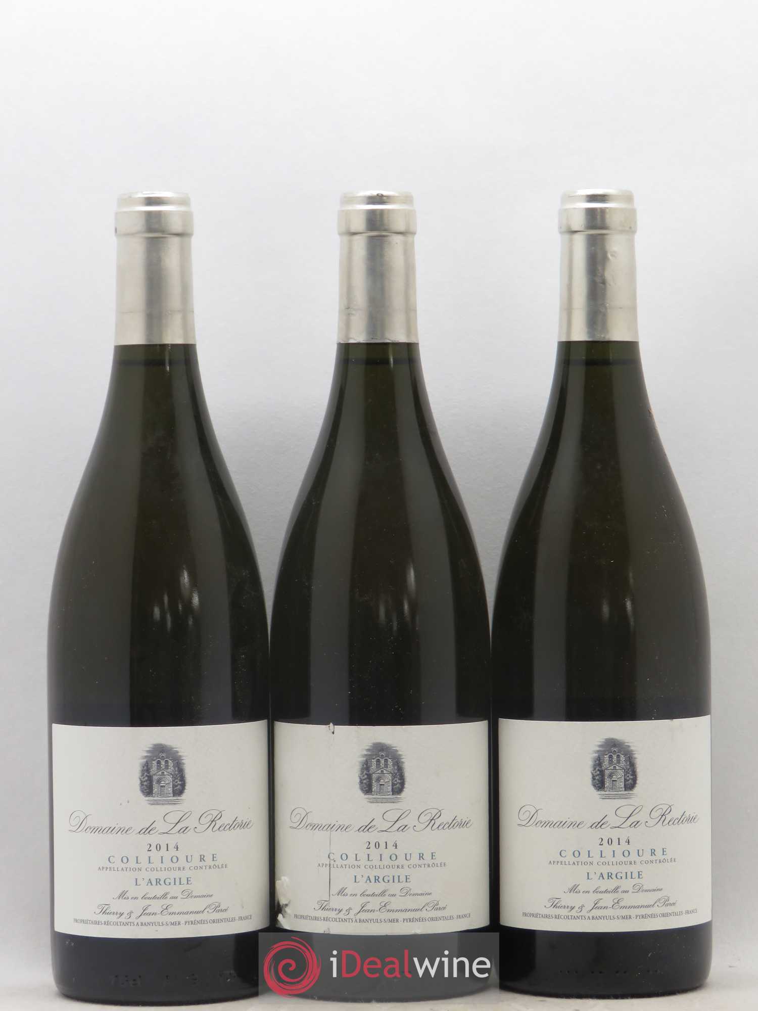 Collioure La Rectorie (Domaine de) L'Argile Thierry et Jean Emmanuel Parcé 2014 - Lot de 6 bouteilles - 1