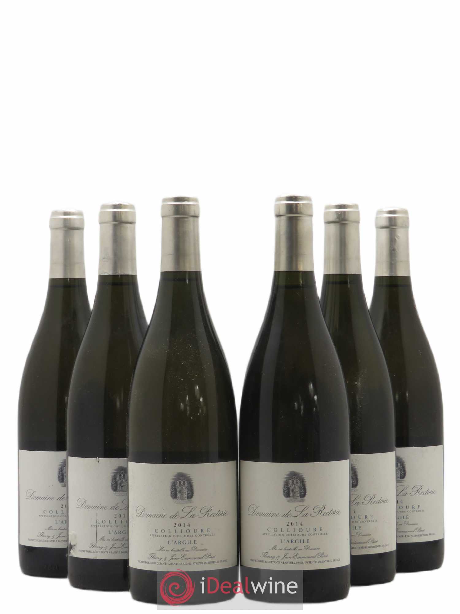 Collioure La Rectorie (Domaine de) L'Argile Thierry et Jean Emmanuel Parcé 2014 - Lot de 6 bouteilles - 0