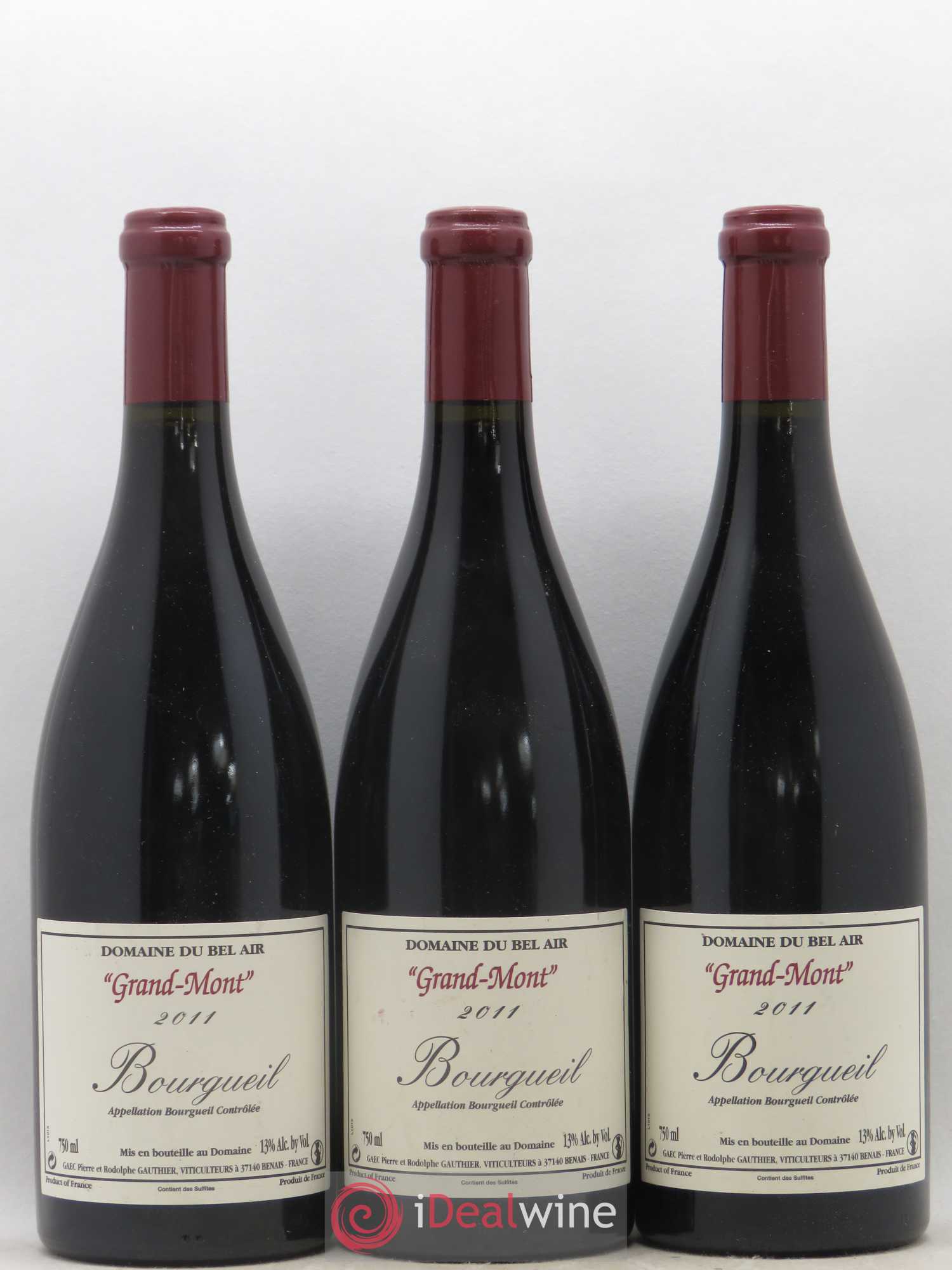 Bourgueil Grand Mont Domaine du Bel Air 2011 - Lot de 3 bouteilles - 0