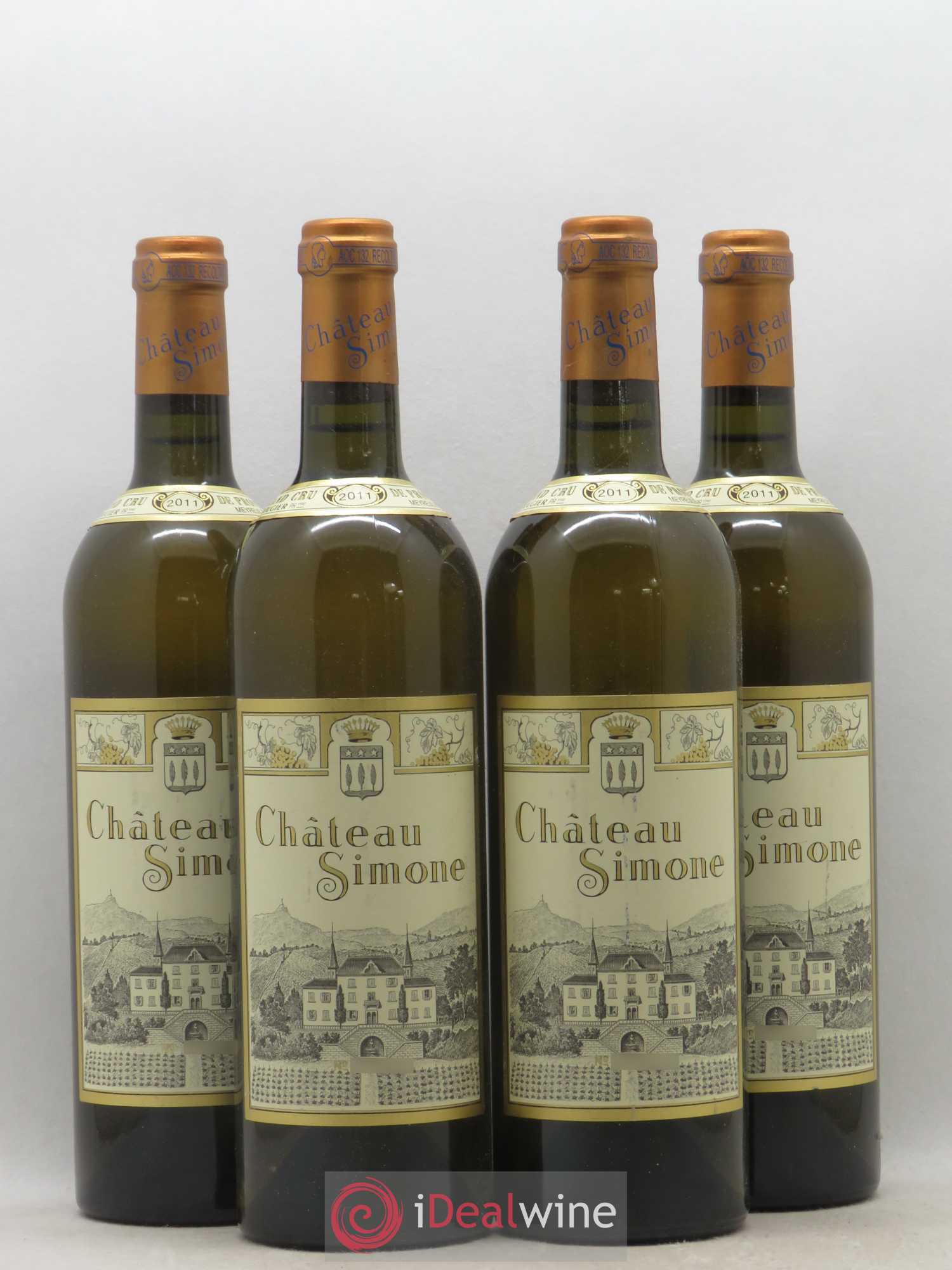 Palette Château Simone Famille Rougier 2011 - Posten von 4 Flaschen - 0