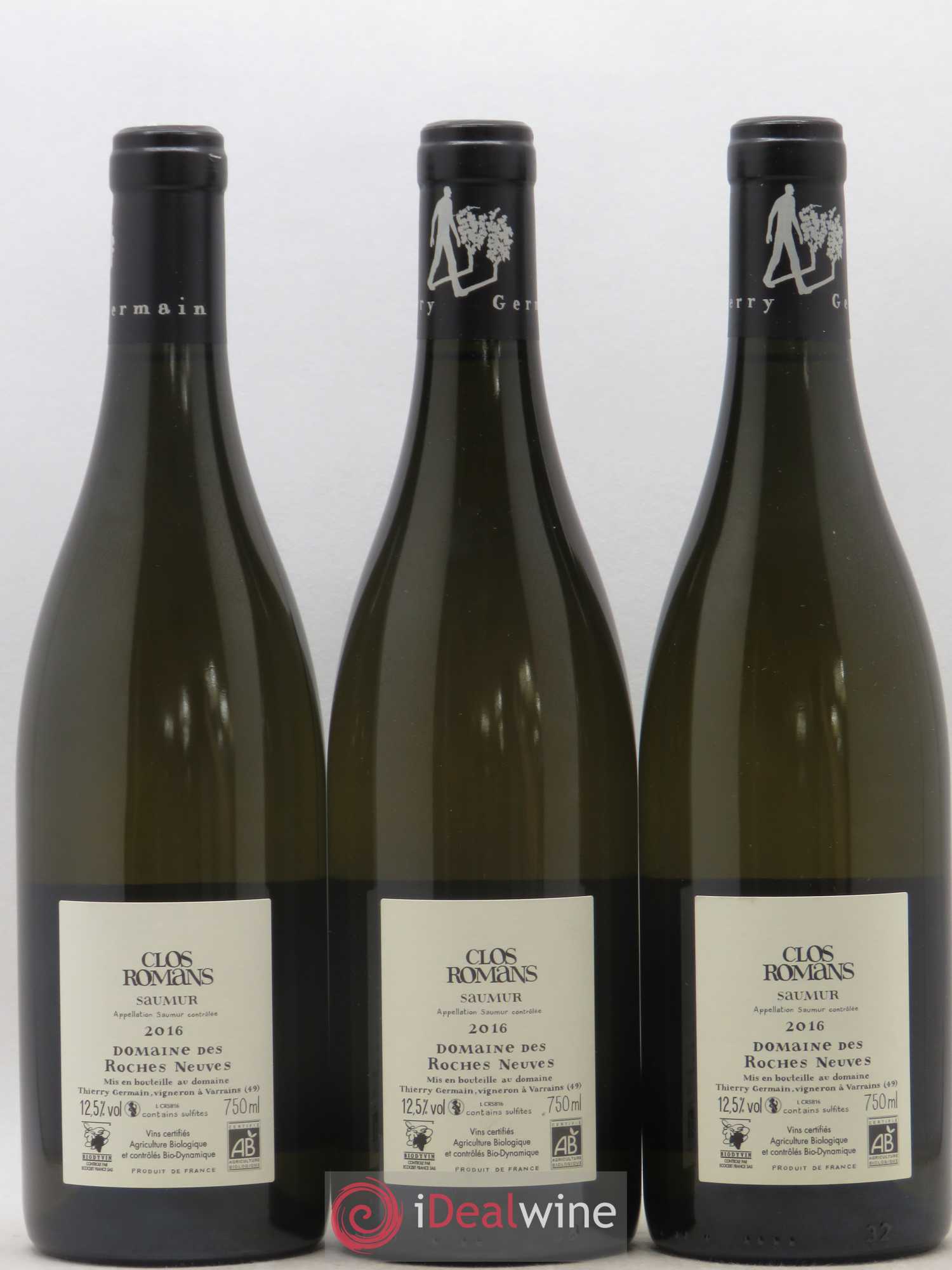 Saumur Clos Romans Domaine des Roches Neuves - Thierry Germain 2016 - Lot de 3 bouteilles - 1