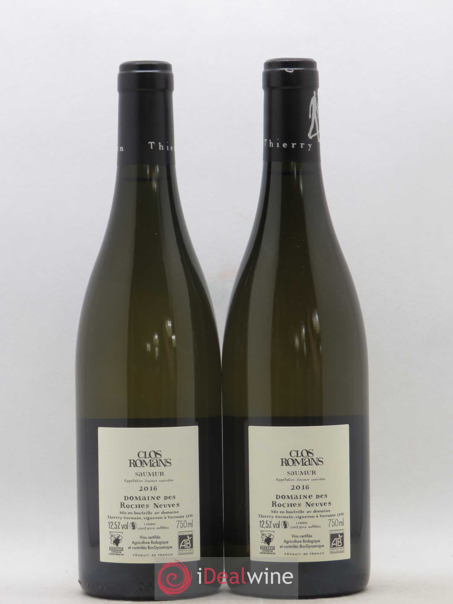 Saumur Clos Romans Domaine des Roches Neuves - Thierry Germain 2016 - Lot de 2 bouteilles - 1