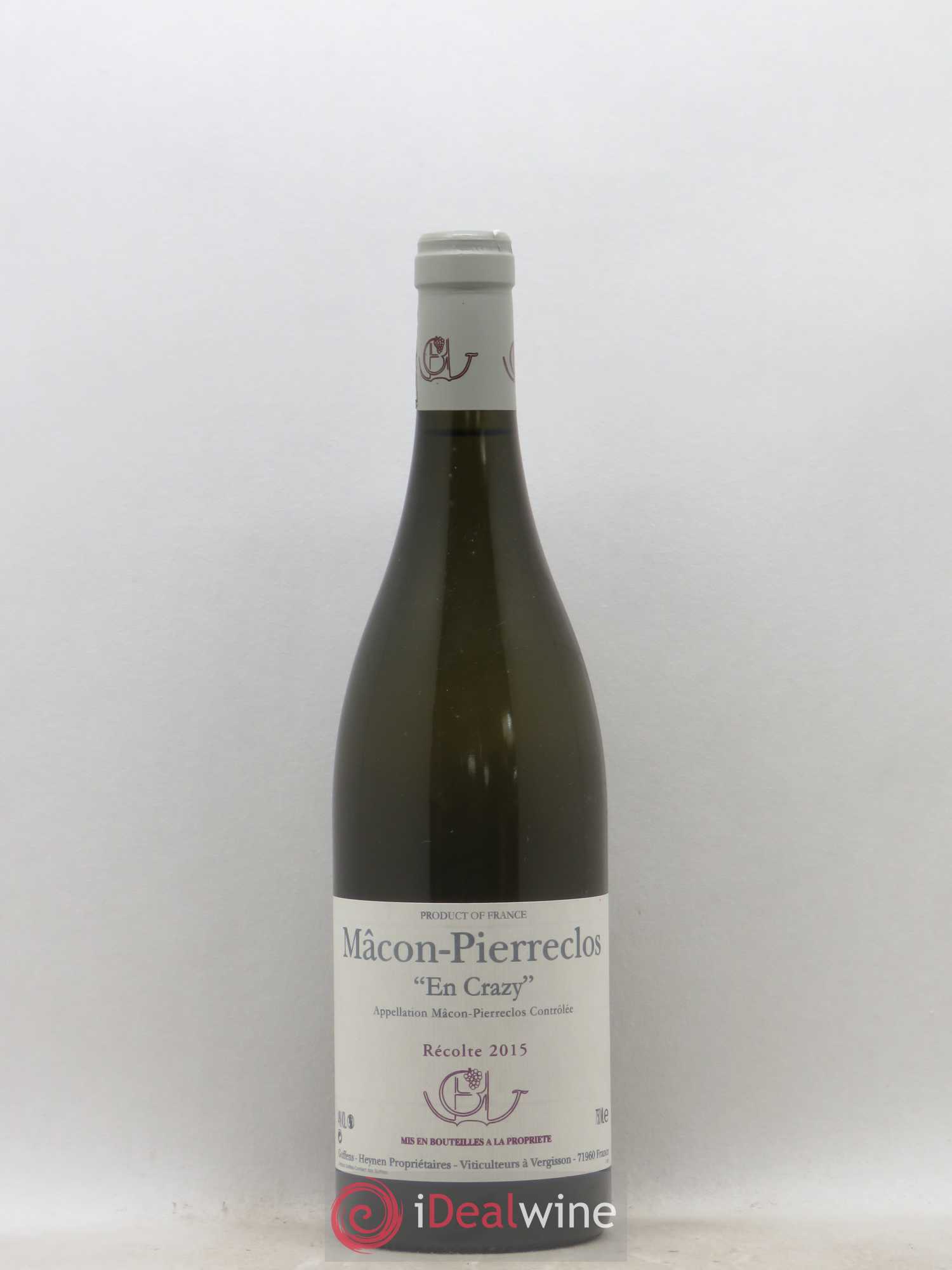 Mâcon Pierreclos En Crazy Guffens-Heynen 2015 - Lot de 1 bouteille - 0
