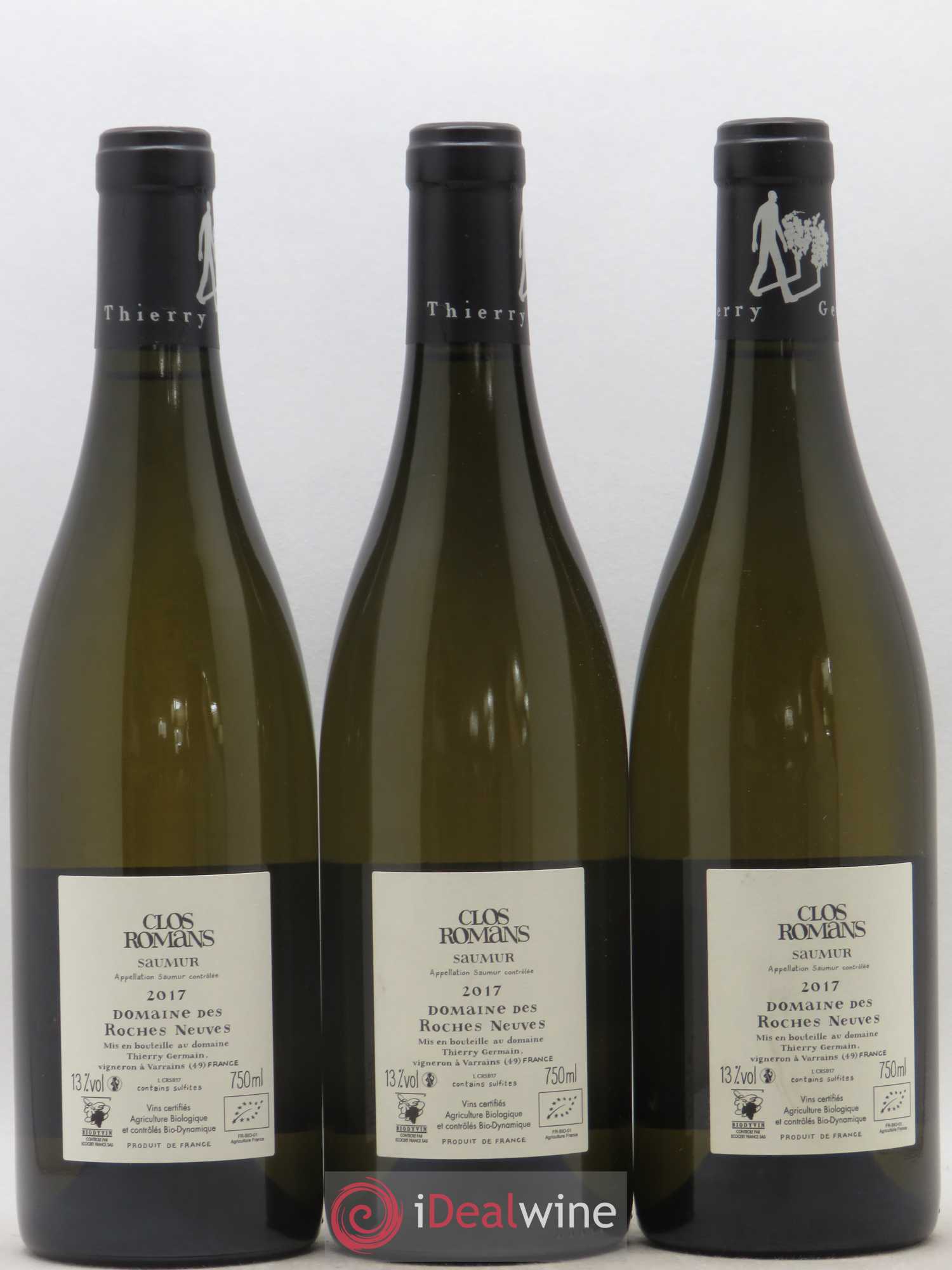 Saumur Clos Romans Domaine des Roches Neuves - Thierry Germain 2017 - Lot de 3 bouteilles - 1