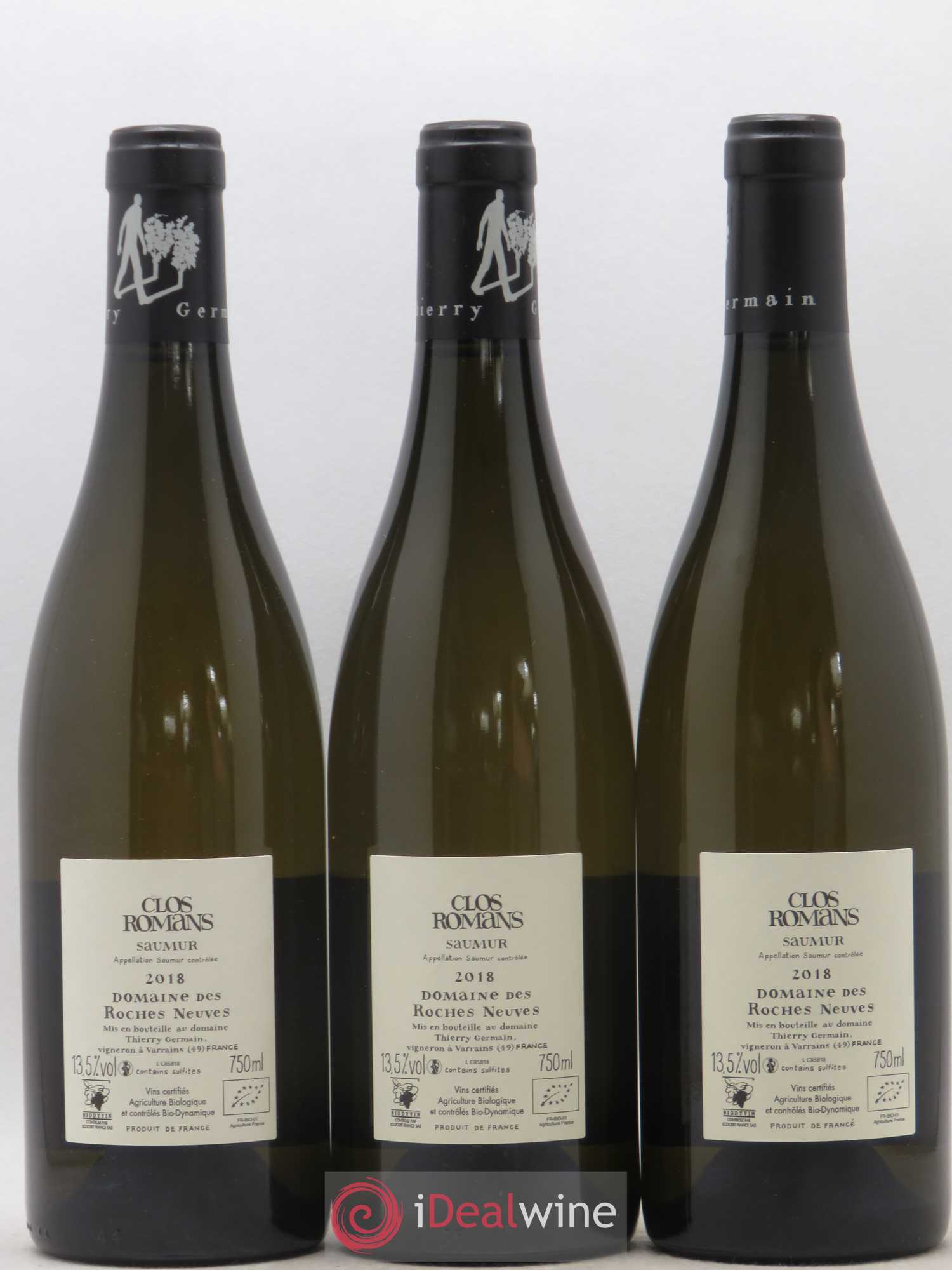 Saumur Clos Romans Domaine des Roches Neuves - Thierry Germain 2018 - Lot de 3 bouteilles - 1