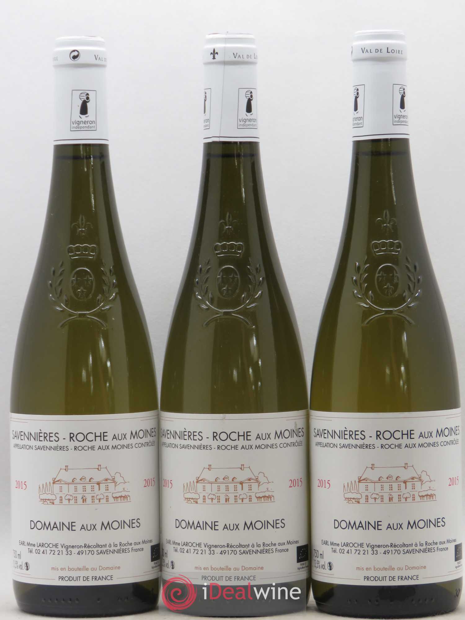 Savennières Roche aux Moines Domaine aux Moines T. Laroche 2015 - Posten von 3 Flaschen - 0