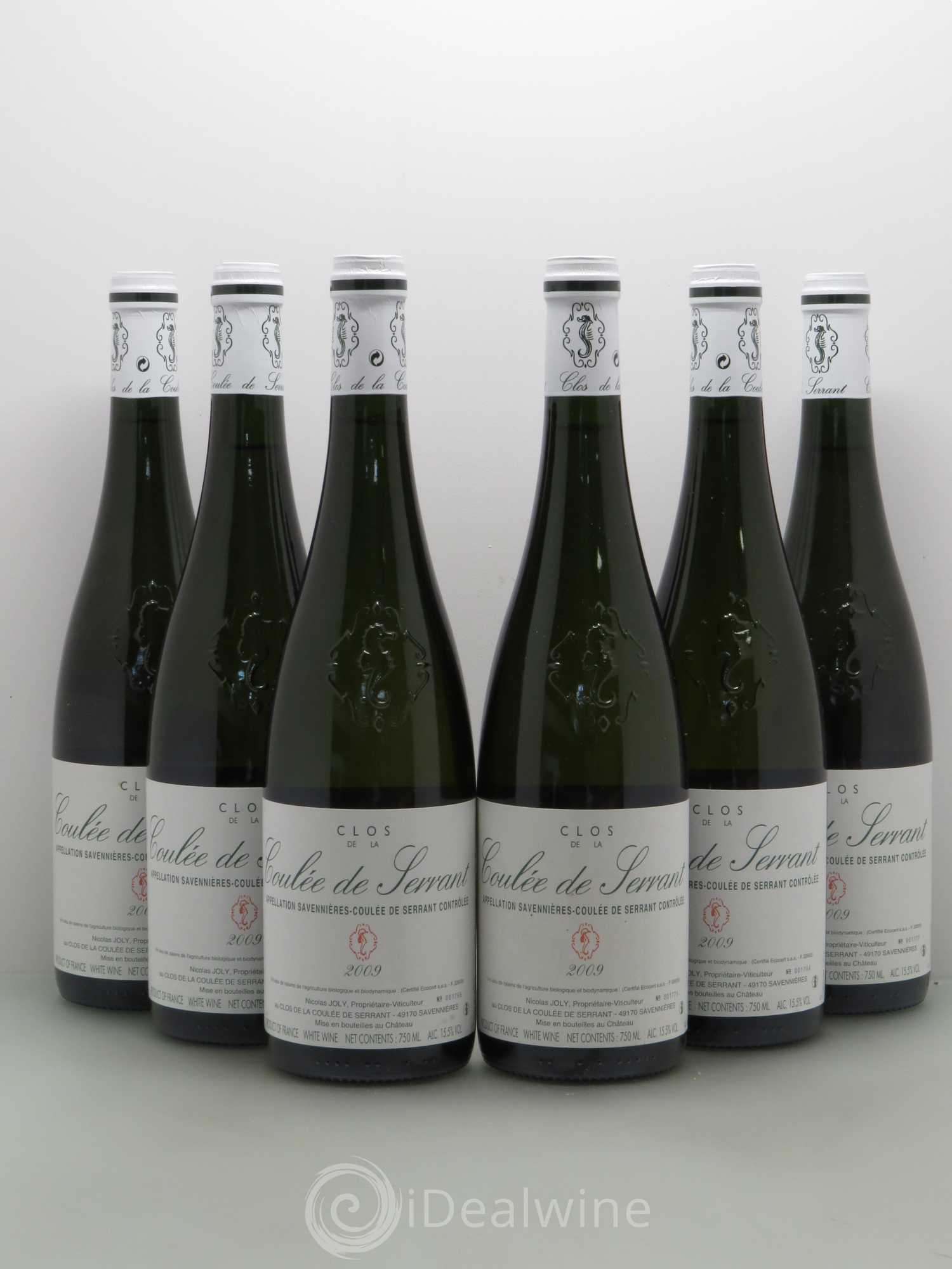 Savennières Clos de la Coulée de Serrant Vignobles de la Coulée de Serrant - Nicolas Joly 2009 - Lot de 6 bouteilles - 0
