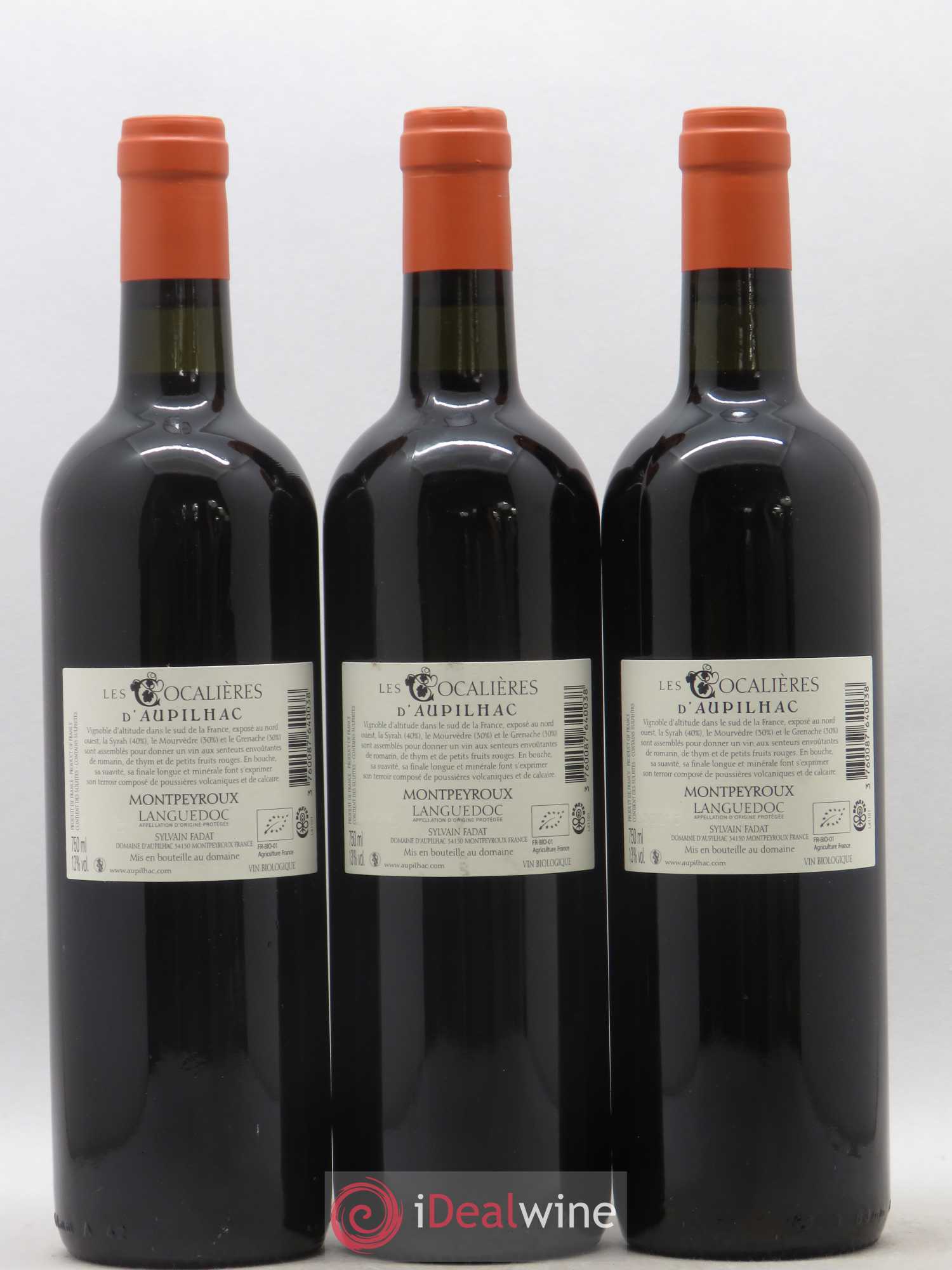 Coteaux du Languedoc Aupilhac (Domaine d') Les Cocalières 2014 - Lot de 3 bouteilles - 1