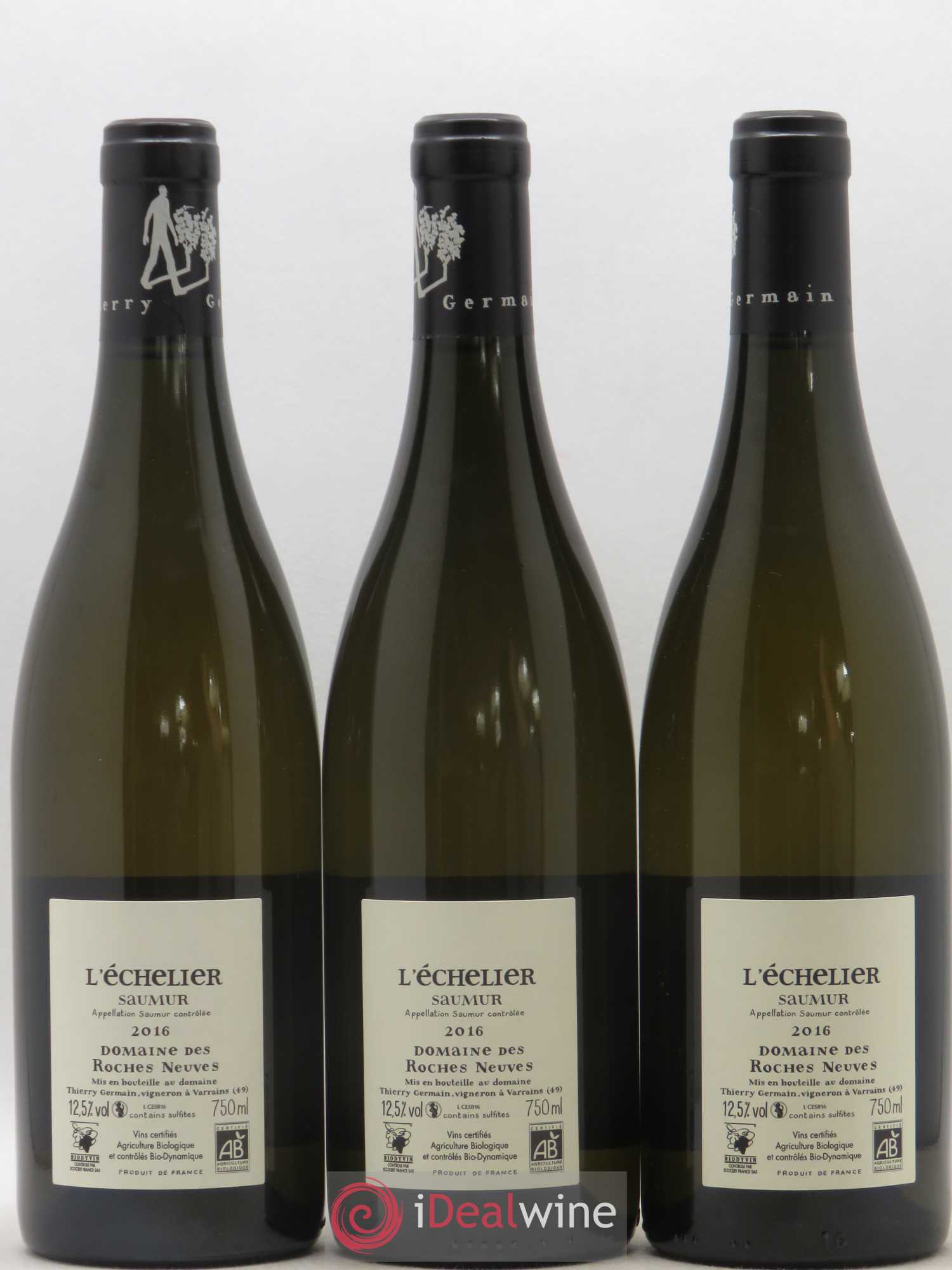 Saumur l'Echelier Domaine des Roches Neuves - Thierry Germain 2016 - Lot de 3 bouteilles - 1