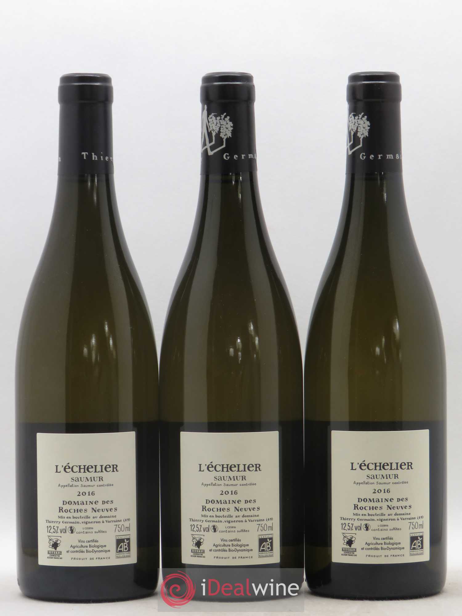 Saumur l'Echelier Domaine des Roches Neuves - Thierry Germain 2016 - Lot de 3 bouteilles - 1