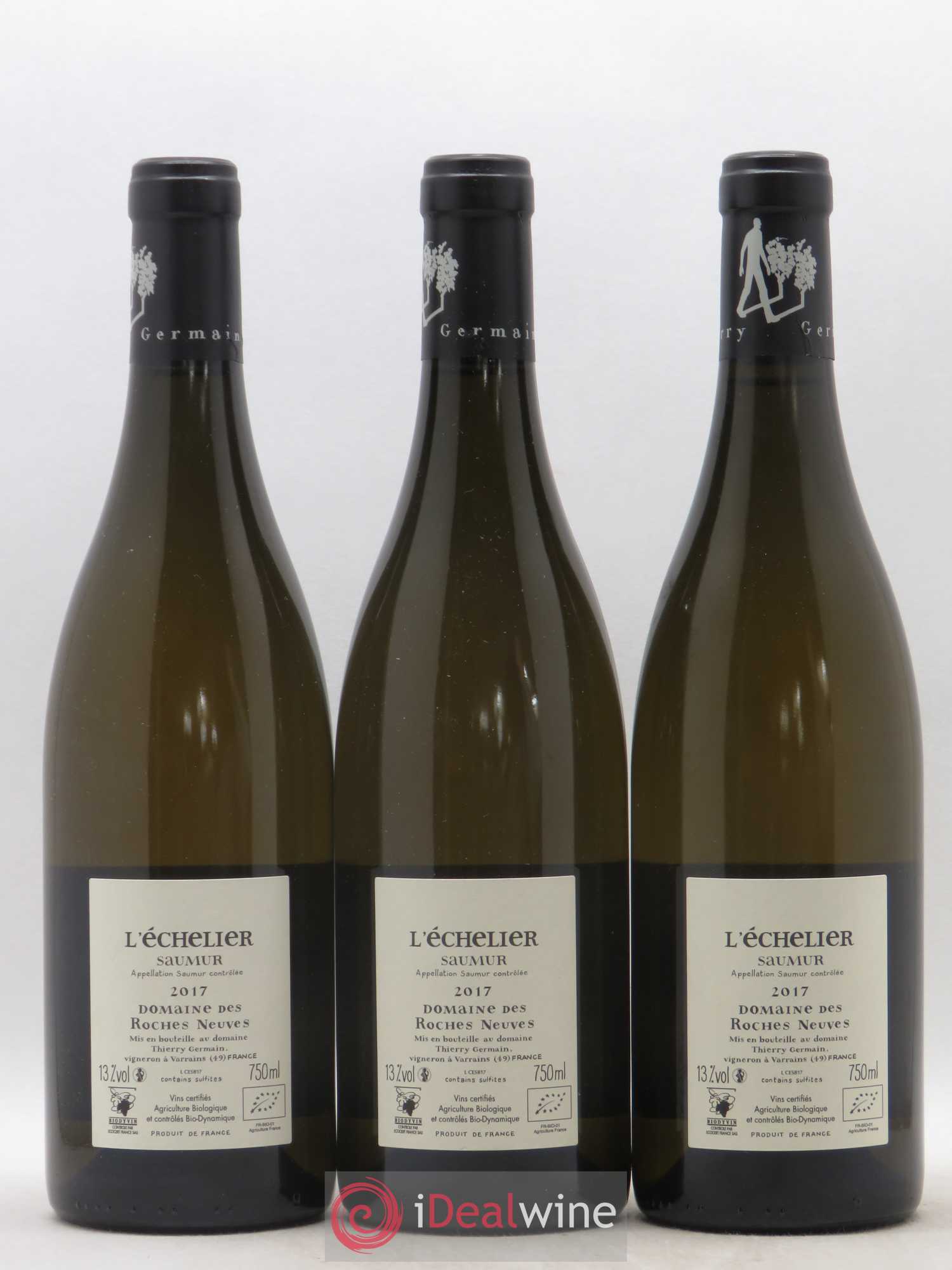 Saumur l'Echelier Domaine des Roches Neuves - Thierry Germain 2017 - Lot de 3 bouteilles - 1