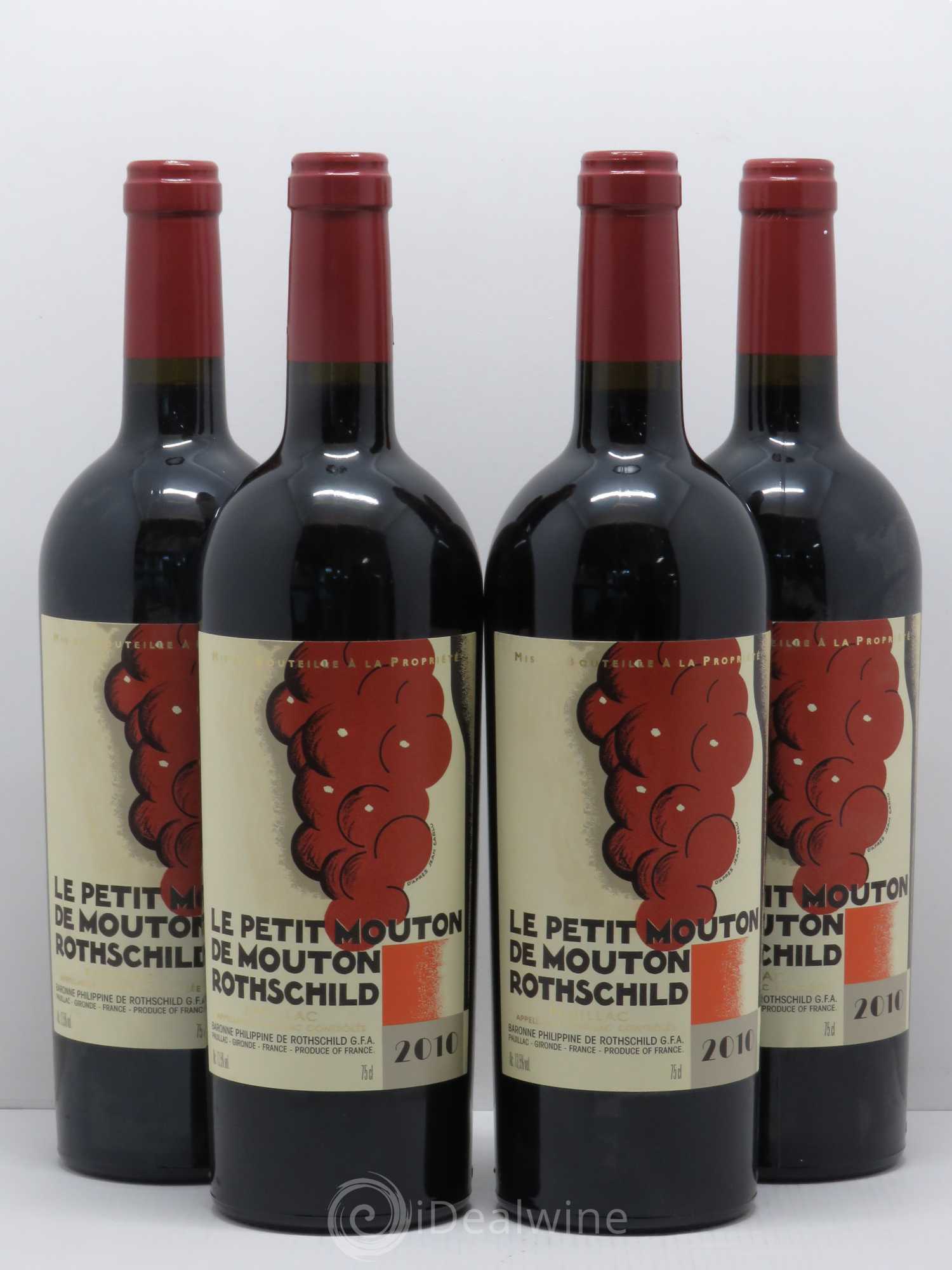 Petit Mouton Second Vin 2010 - Lot de 4 bouteilles - 0