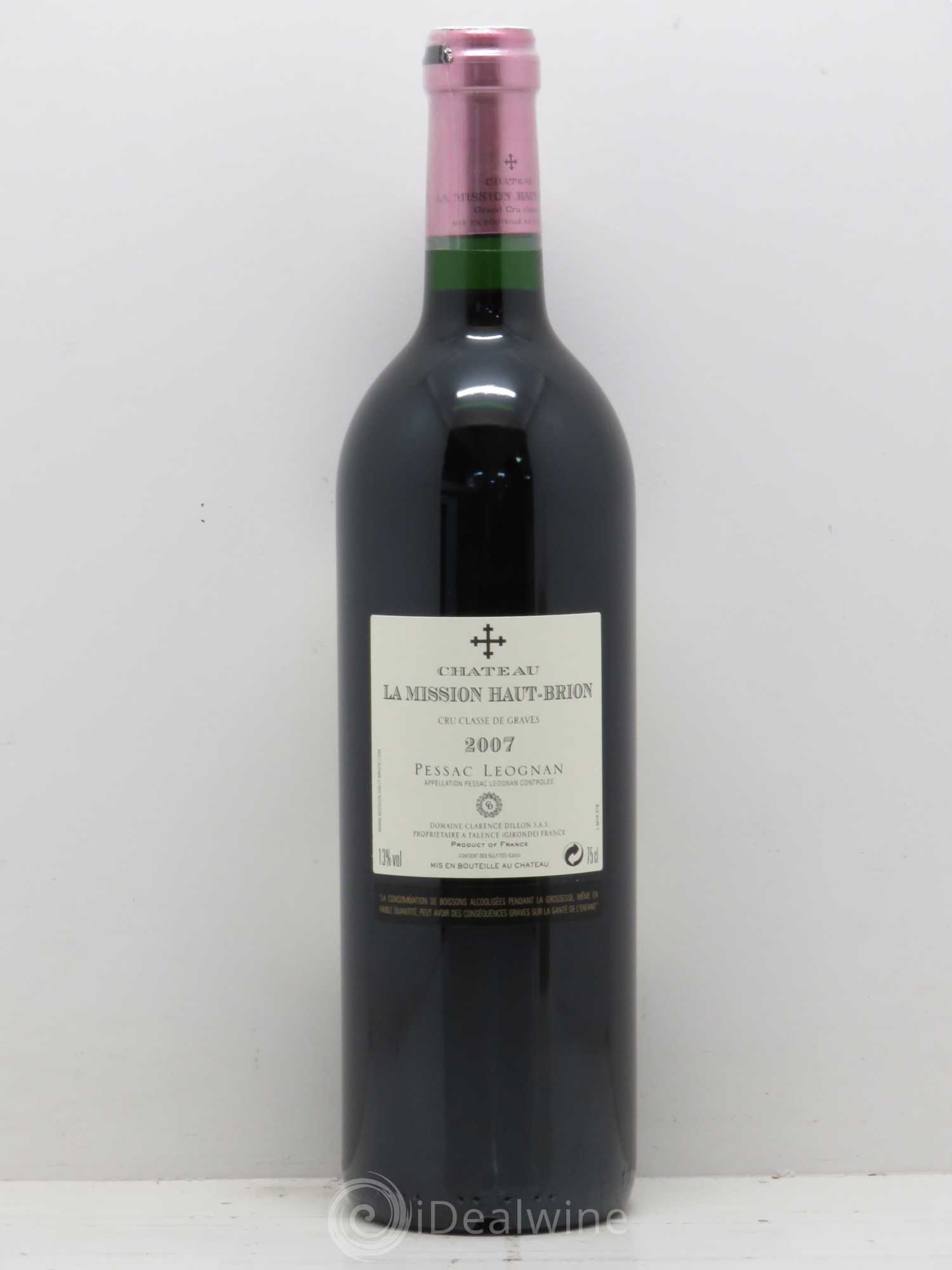 Château la Mission Haut-Brion Cru Classé de Graves 2007 - Lot de 1 bouteille - 1