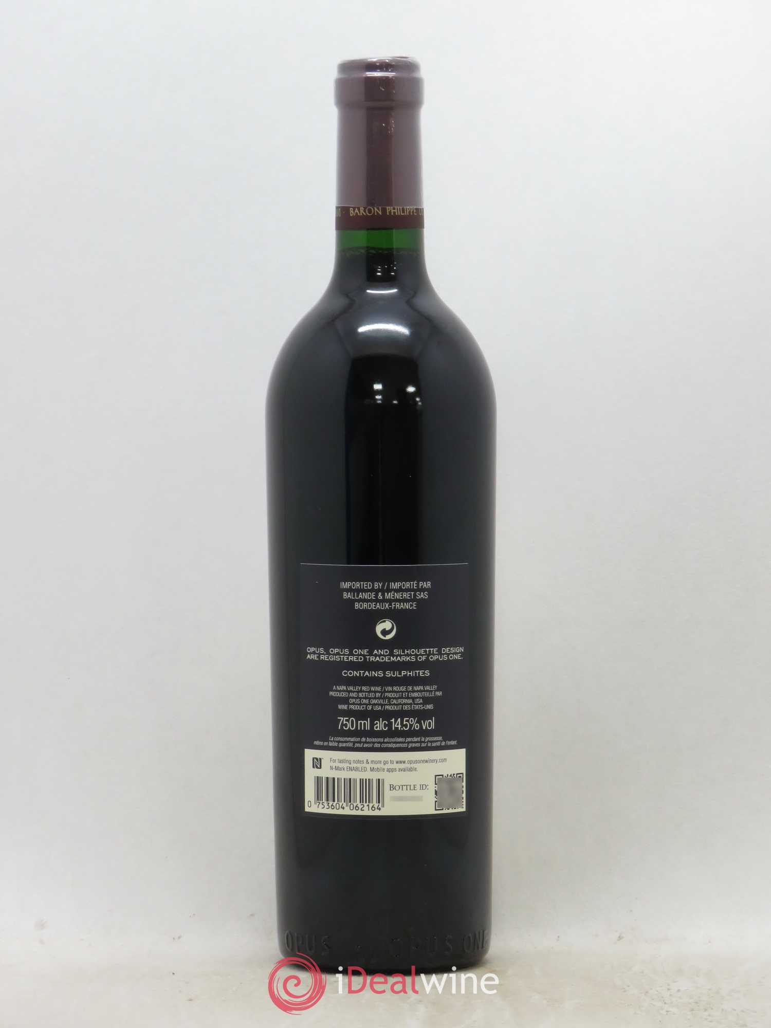 Napa Valley Opus One Robert Mondavi 2016 - Lot de 1 bouteille - 1