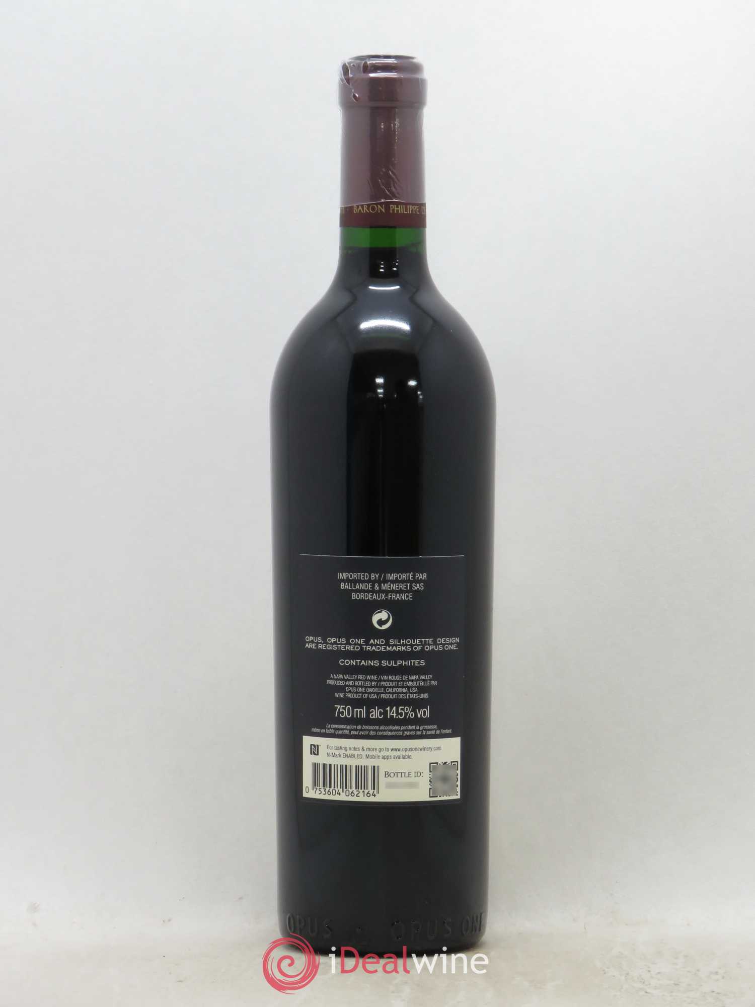 Napa Valley Opus One Robert Mondavi 2016 - Lot de 1 bouteille - 1