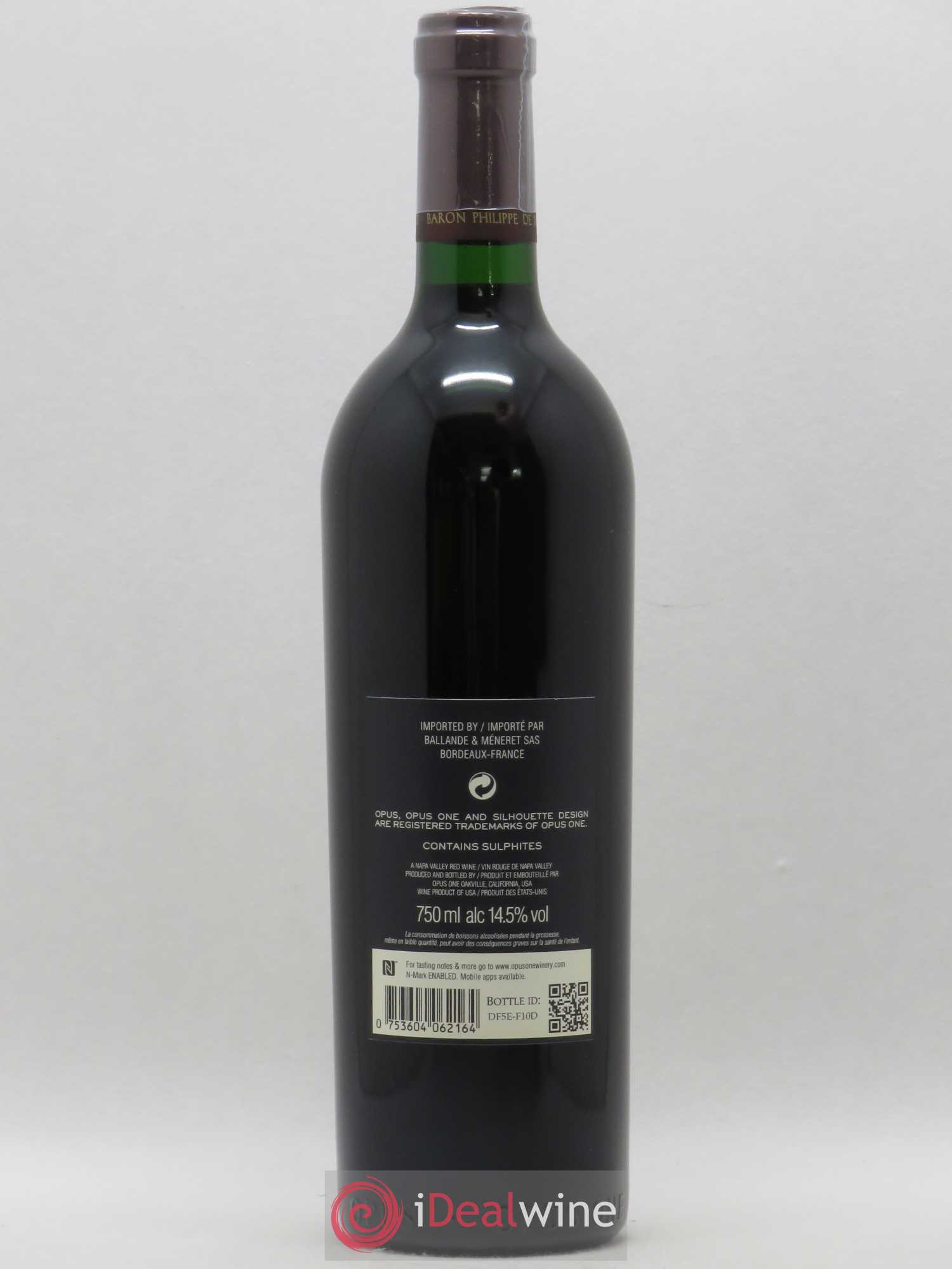 Napa Valley Opus One Robert Mondavi 2016 - Lot de 1 bouteille - 1