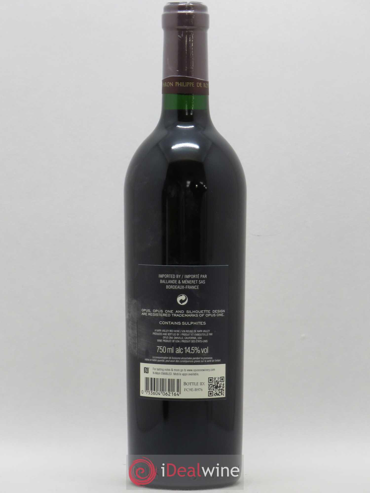 Napa Valley Opus One Robert Mondavi 2016 - Lot de 1 bouteille - 1