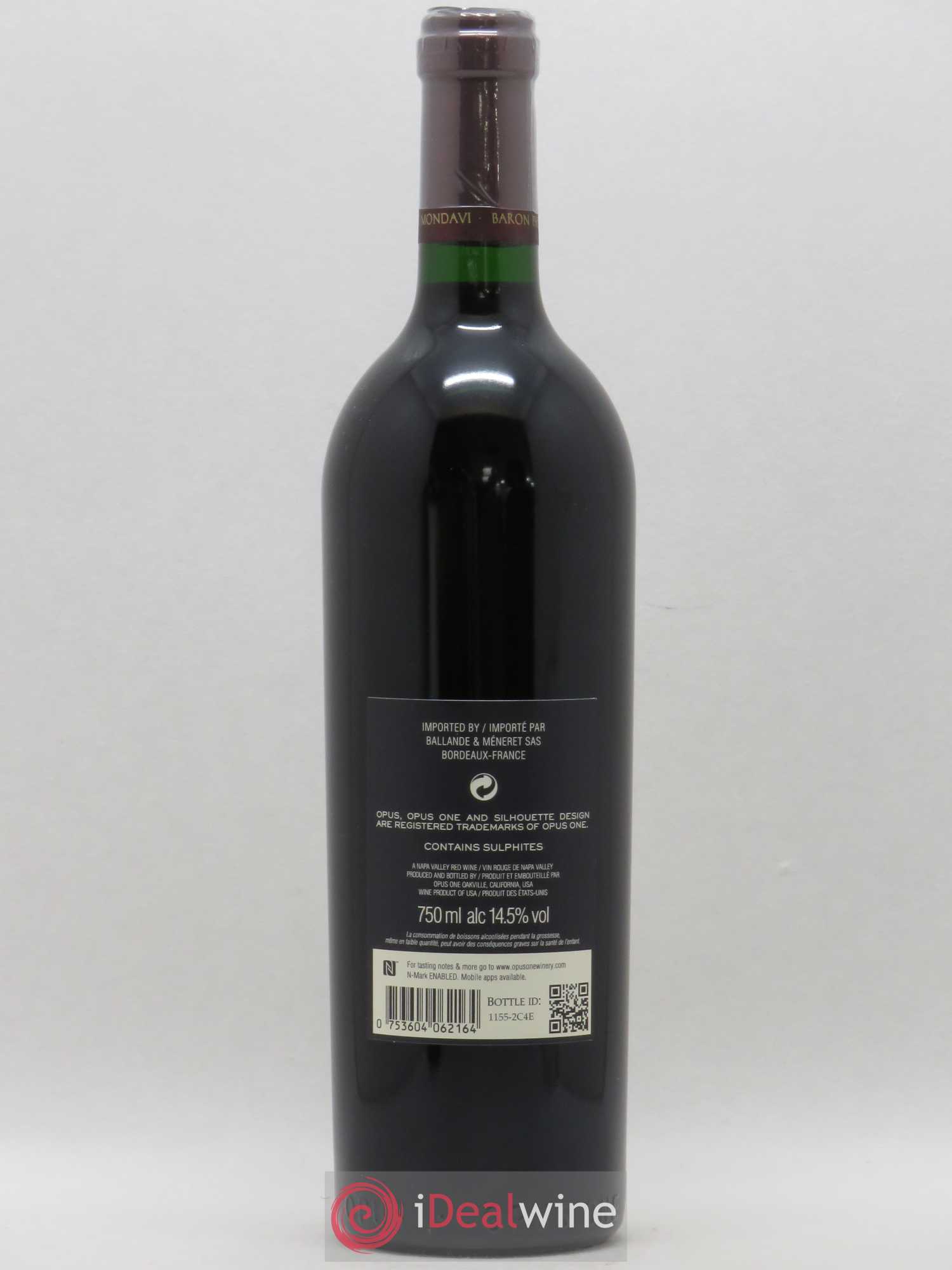 Napa Valley Opus One Robert Mondavi 2016 - Lot de 1 bouteille - 1
