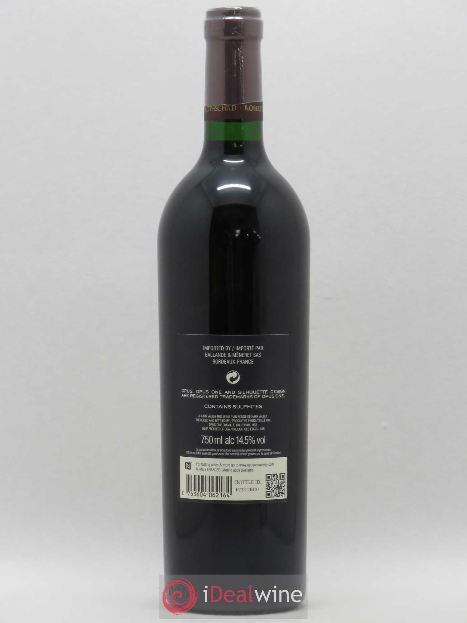 Napa Valley Opus One Robert Mondavi 2016 - Lot de 1 bouteille - 1