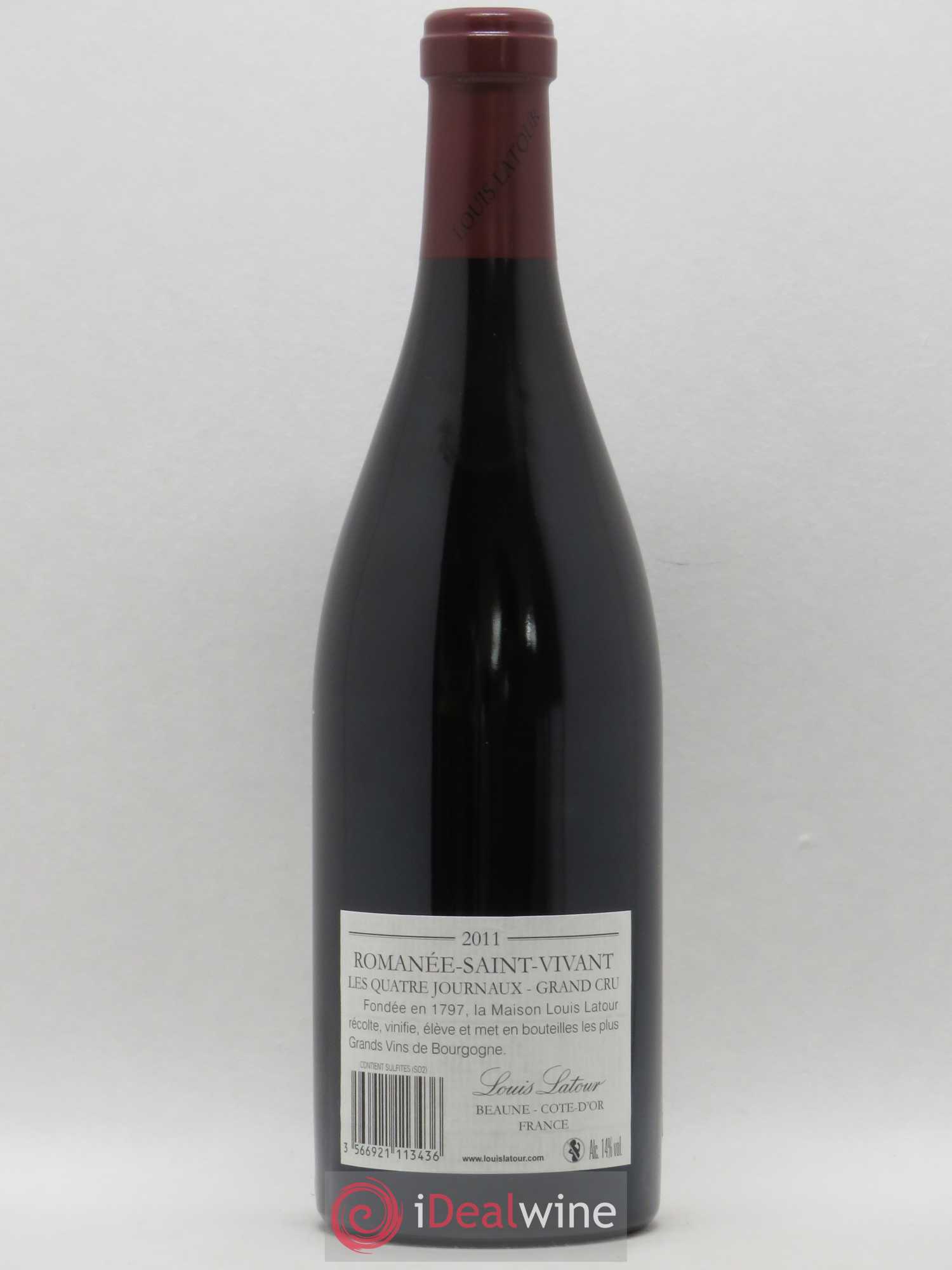 Romanée-Saint-Vivant Grand Cru Les Quatre Journaux Louis Latour 2011 - Lot de 1 bouteille - 1