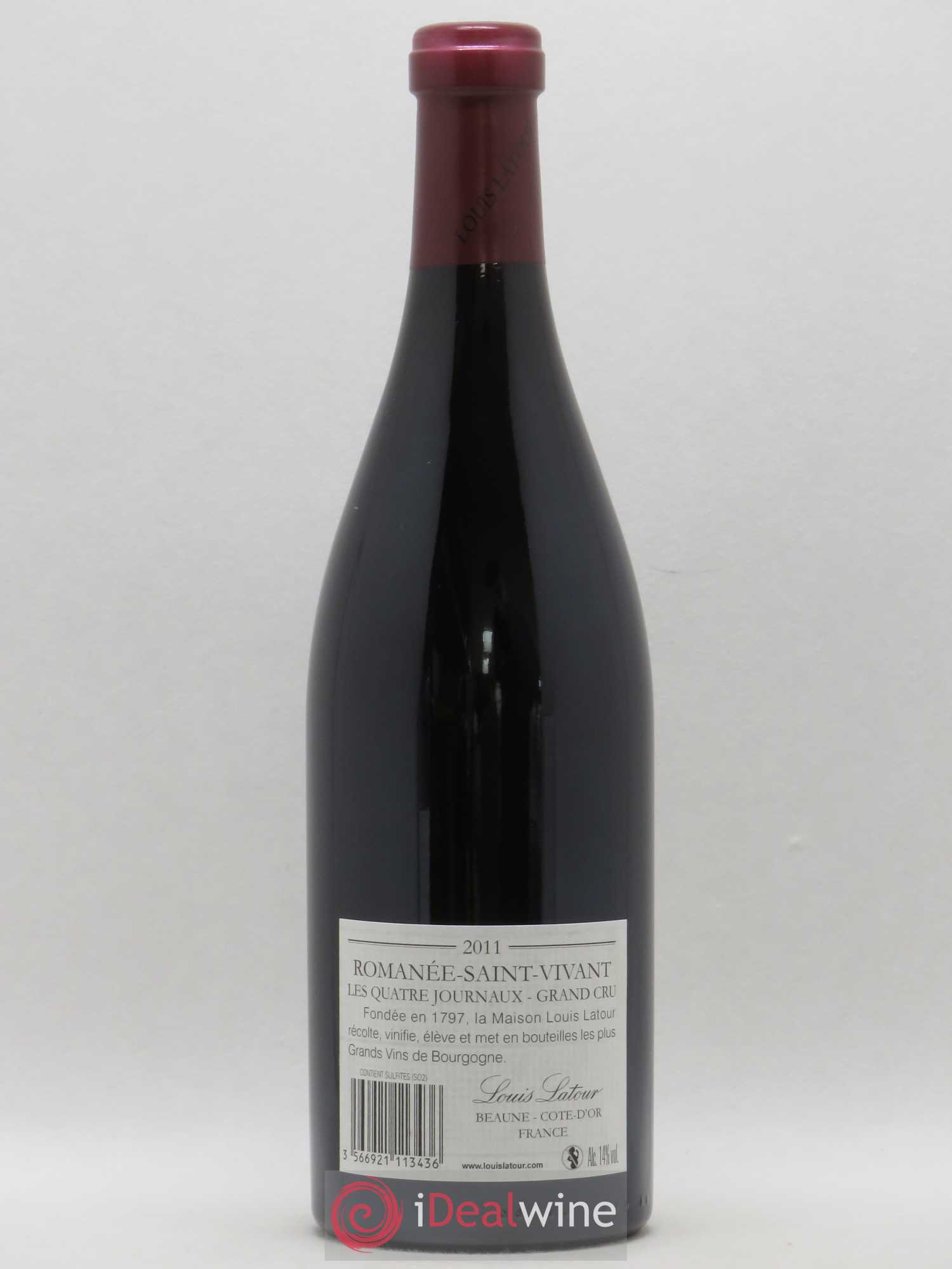 Romanée-Saint-Vivant Grand Cru Les Quatre Journaux Louis Latour 2011 - Lot de 1 bouteille - 1