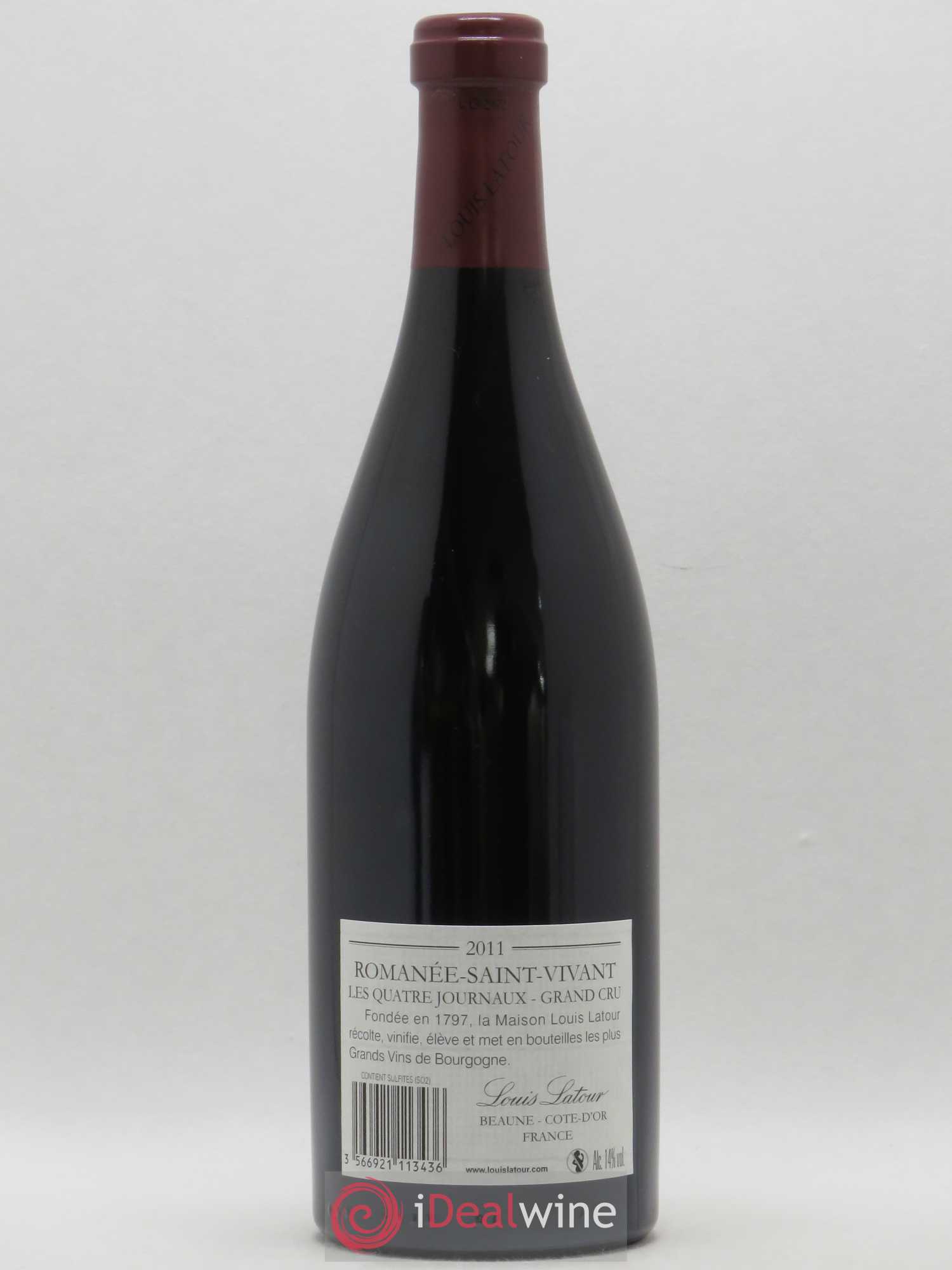 Romanée-Saint-Vivant Grand Cru Les Quatre Journaux Louis Latour 2011 - Lot de 1 bouteille - 1