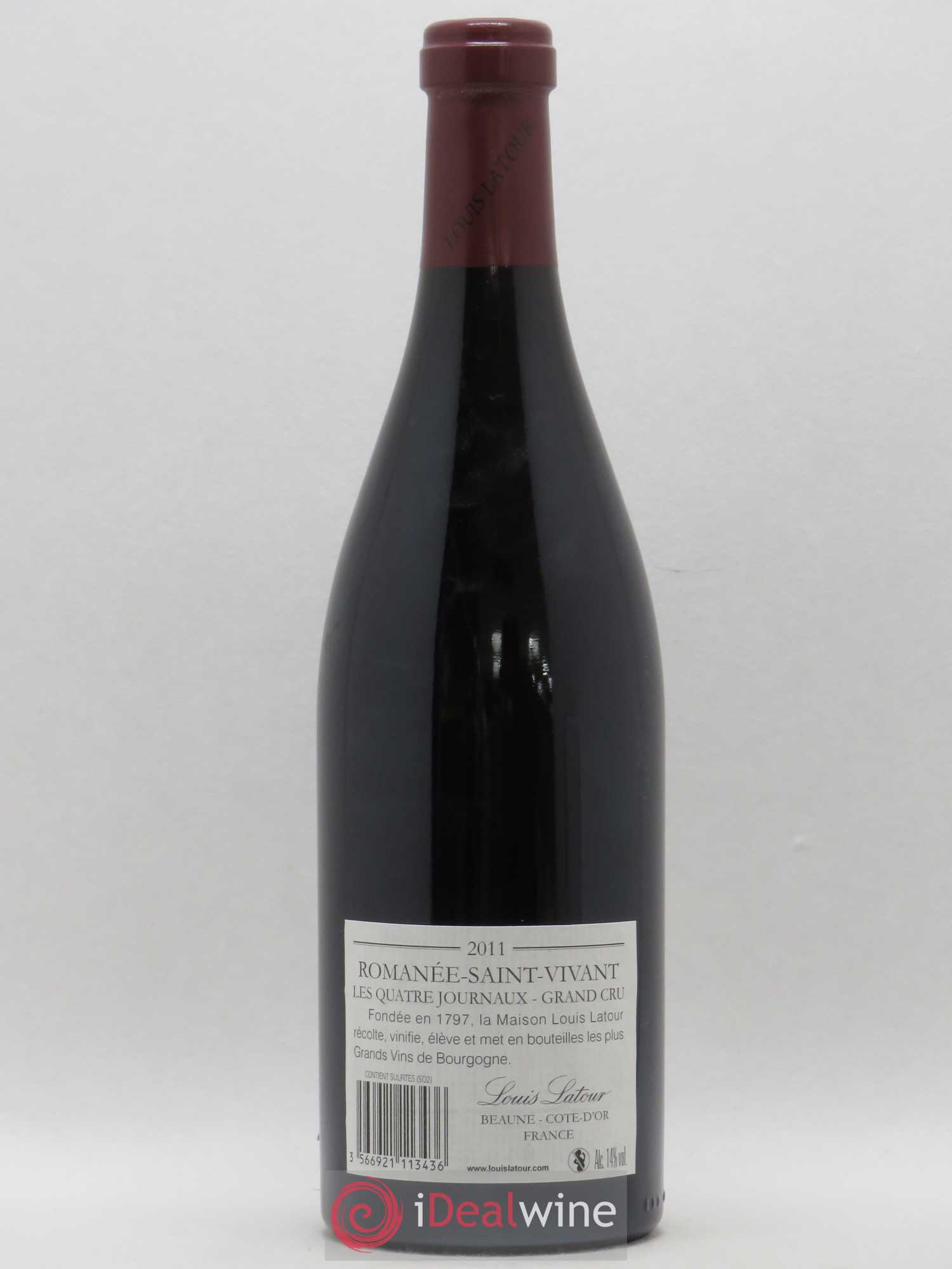 Romanée-Saint-Vivant Grand Cru Les Quatre Journaux Louis Latour 2011 - Lot de 1 bouteille - 1