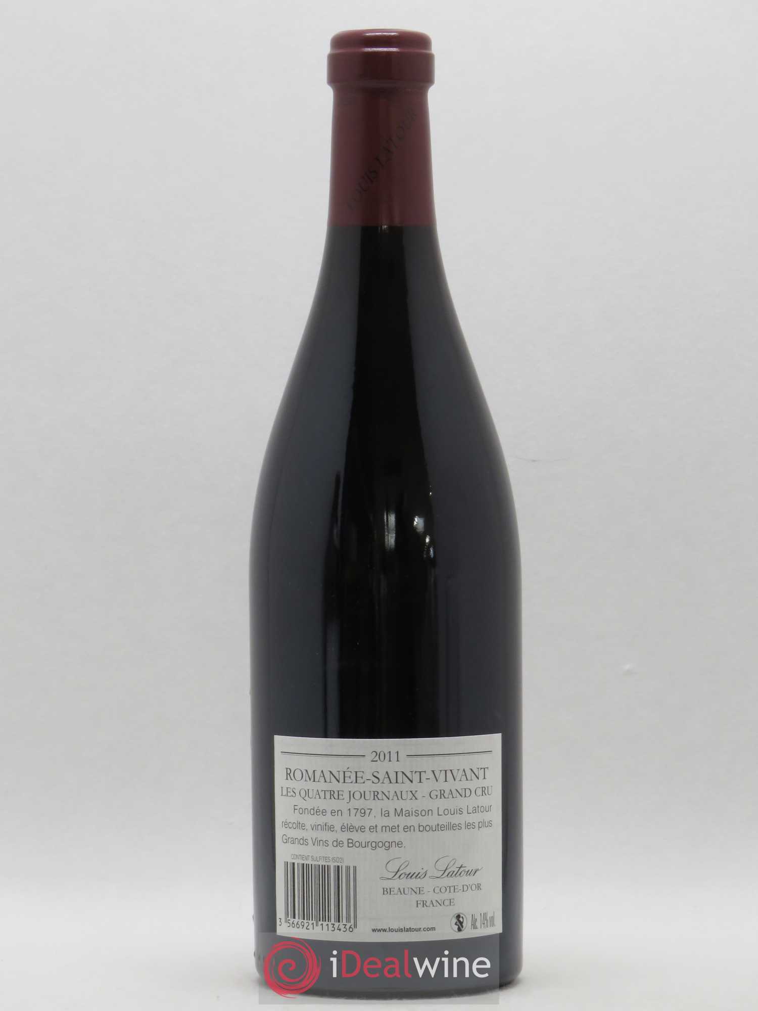 Romanée-Saint-Vivant Grand Cru Les Quatre Journaux Louis Latour 2011 - Lot de 1 bouteille - 1