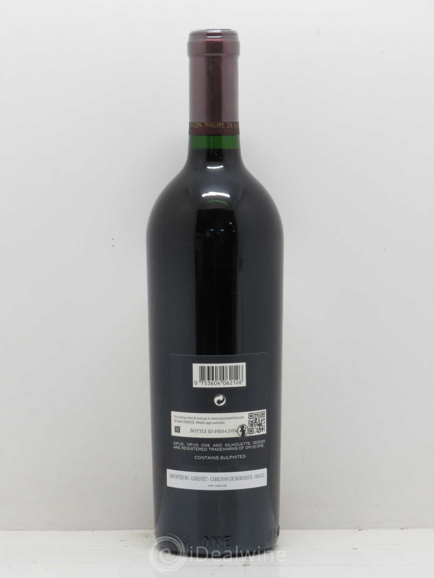 Napa Valley Opus One Robert Mondavi 2012 - Lot de 1 bouteille - 1