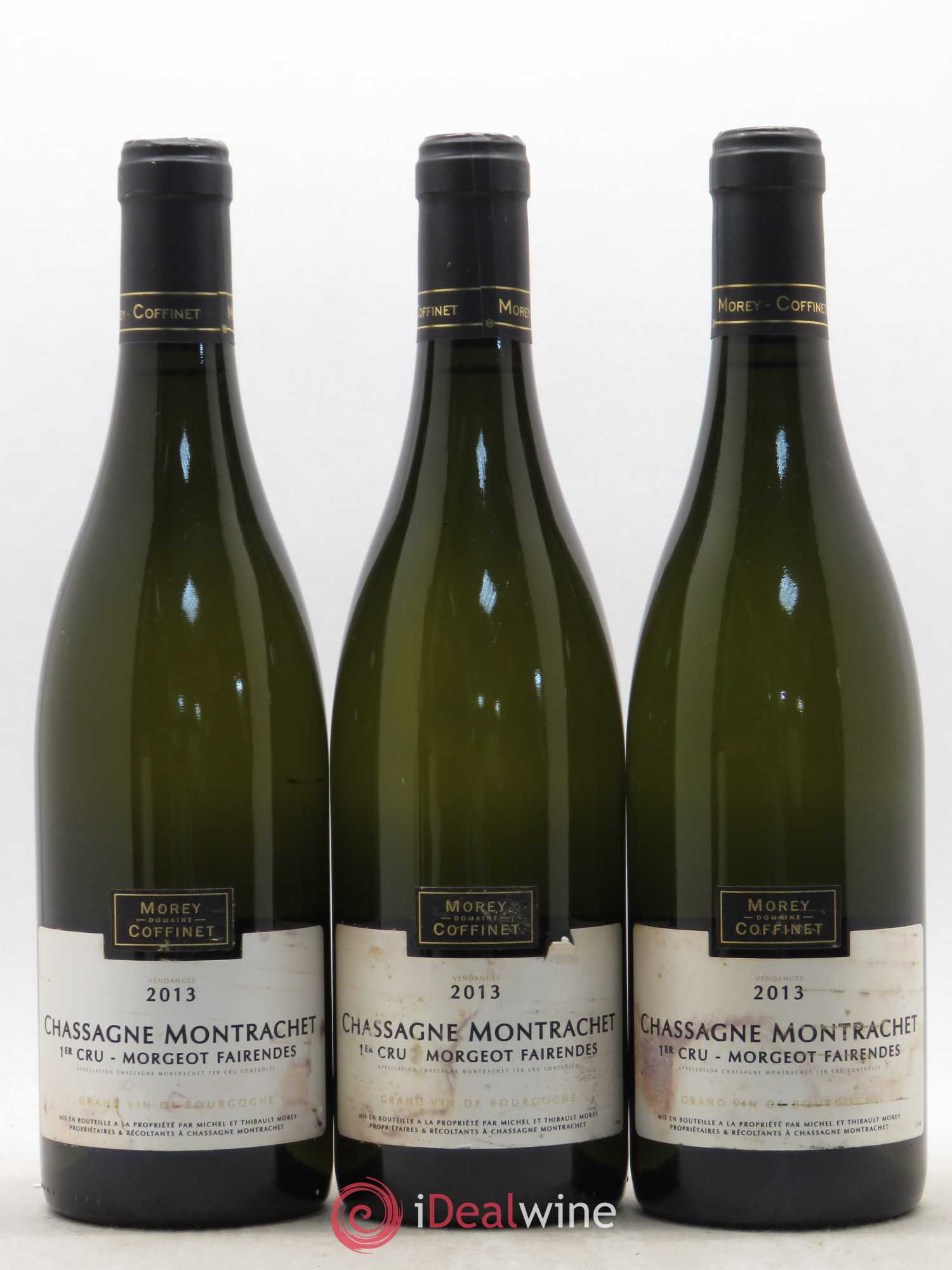 Chassagne-Montrachet 1er Cru Morgeot Fairendes Morey-Coffinet 2013 - Lotto di 3 bottiglie - 0