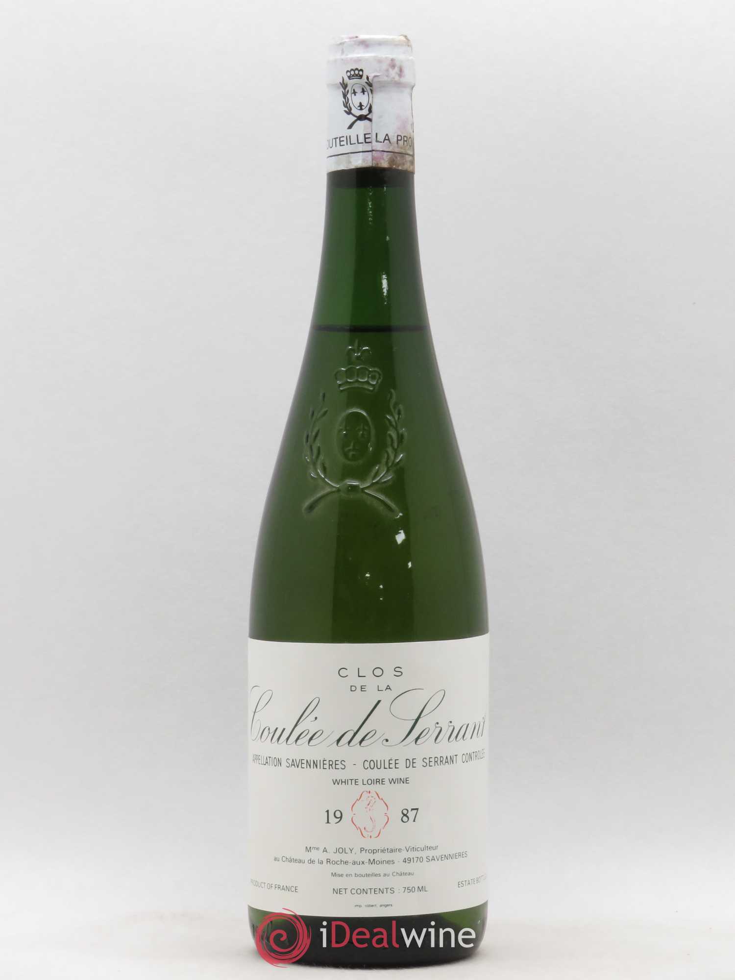 Savennières Clos de la Coulée de Serrant Vignobles de la Coulée de Serrant - Nicolas Joly 1987 - Lot de 1 bouteille - 0
