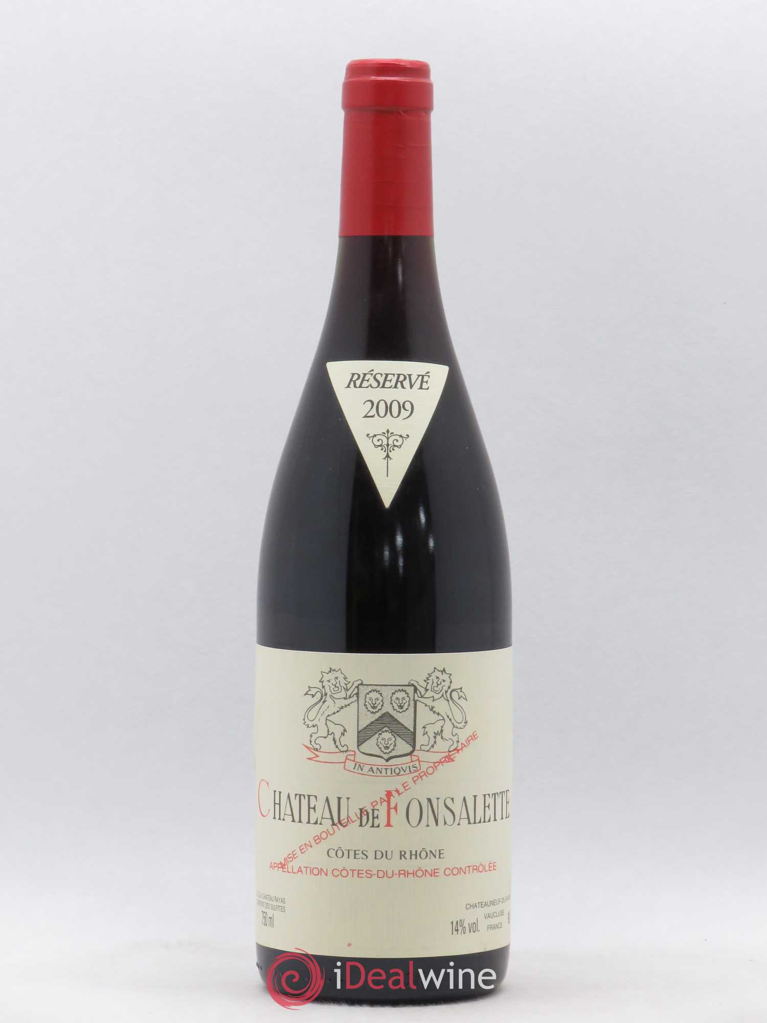 Côtes-du-Rhône Château de Fonsalette Emmanuel Reynaud 2009 - Lot de 1 bouteille - 0