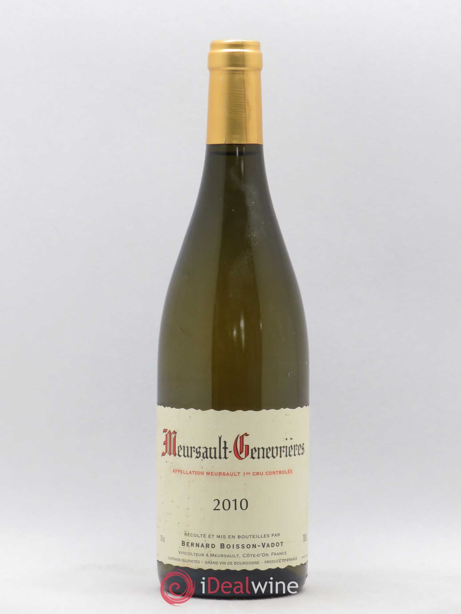 Meursault 1er Cru Genevrières Boisson-Vadot (Domaine) 2010 - Lot de 1 bouteille - 0