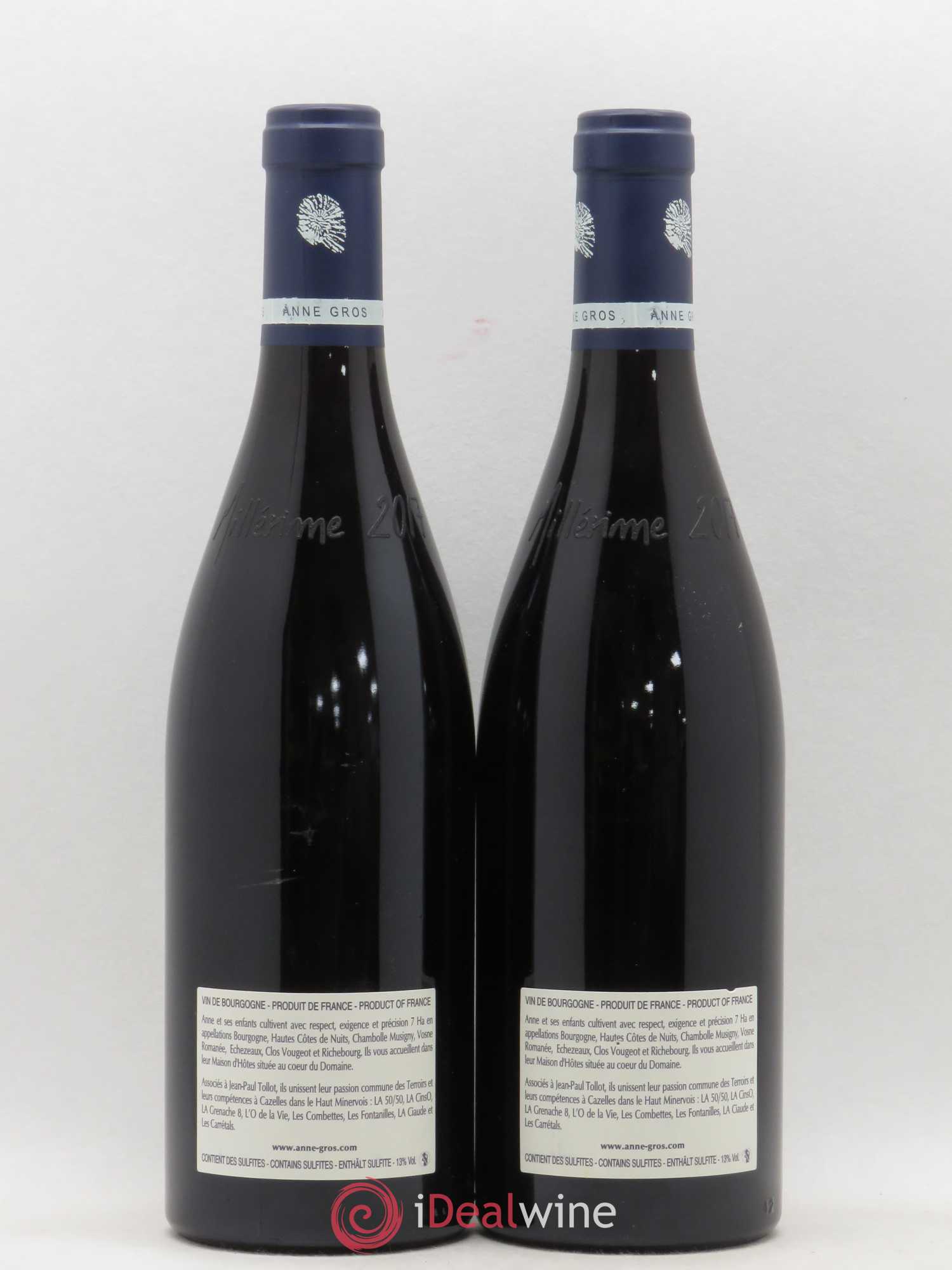 Clos de Vougeot Grand Cru Le Grand Maupertui Anne Gros 2017 - Lot de 2 bouteilles - 1